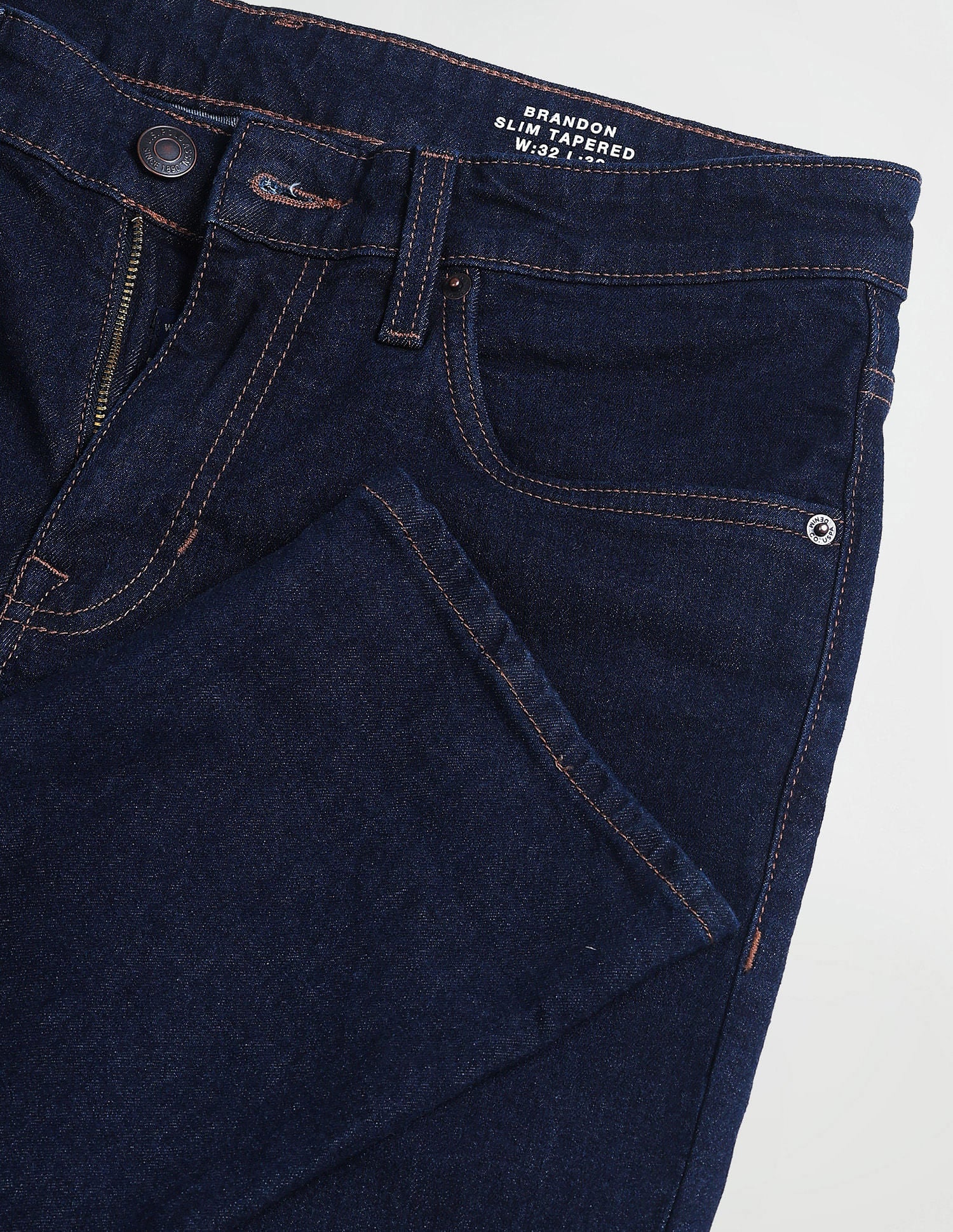 Brandon Fit Slim Tapered Navy Jeans Navy - U.S. Polo Assn. India | Large