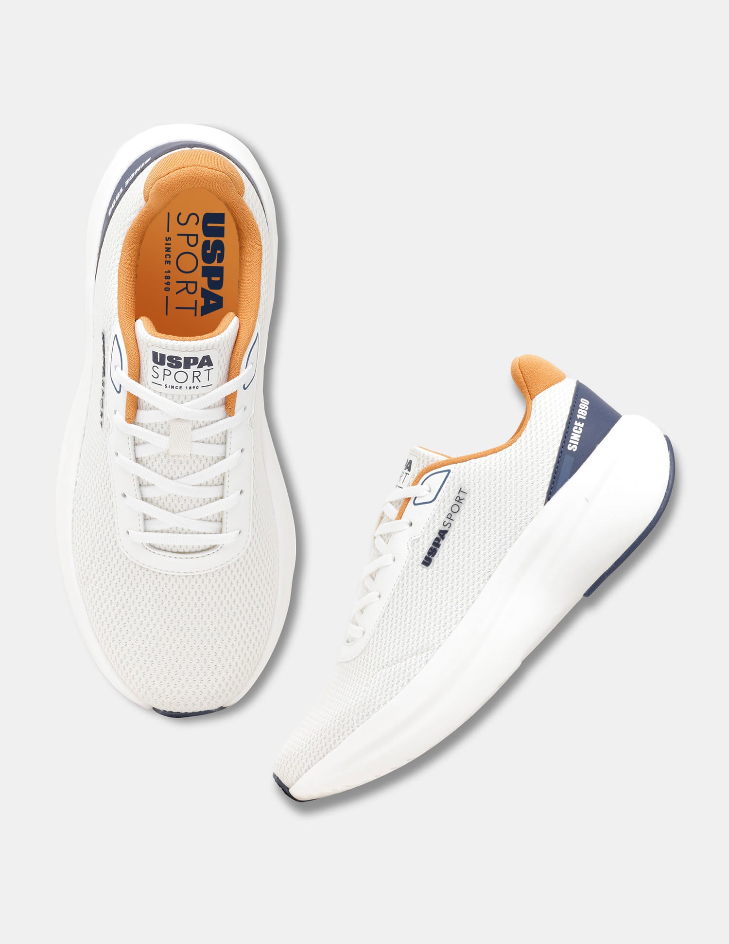 Men White Ryder Uspa Sport Sneakers