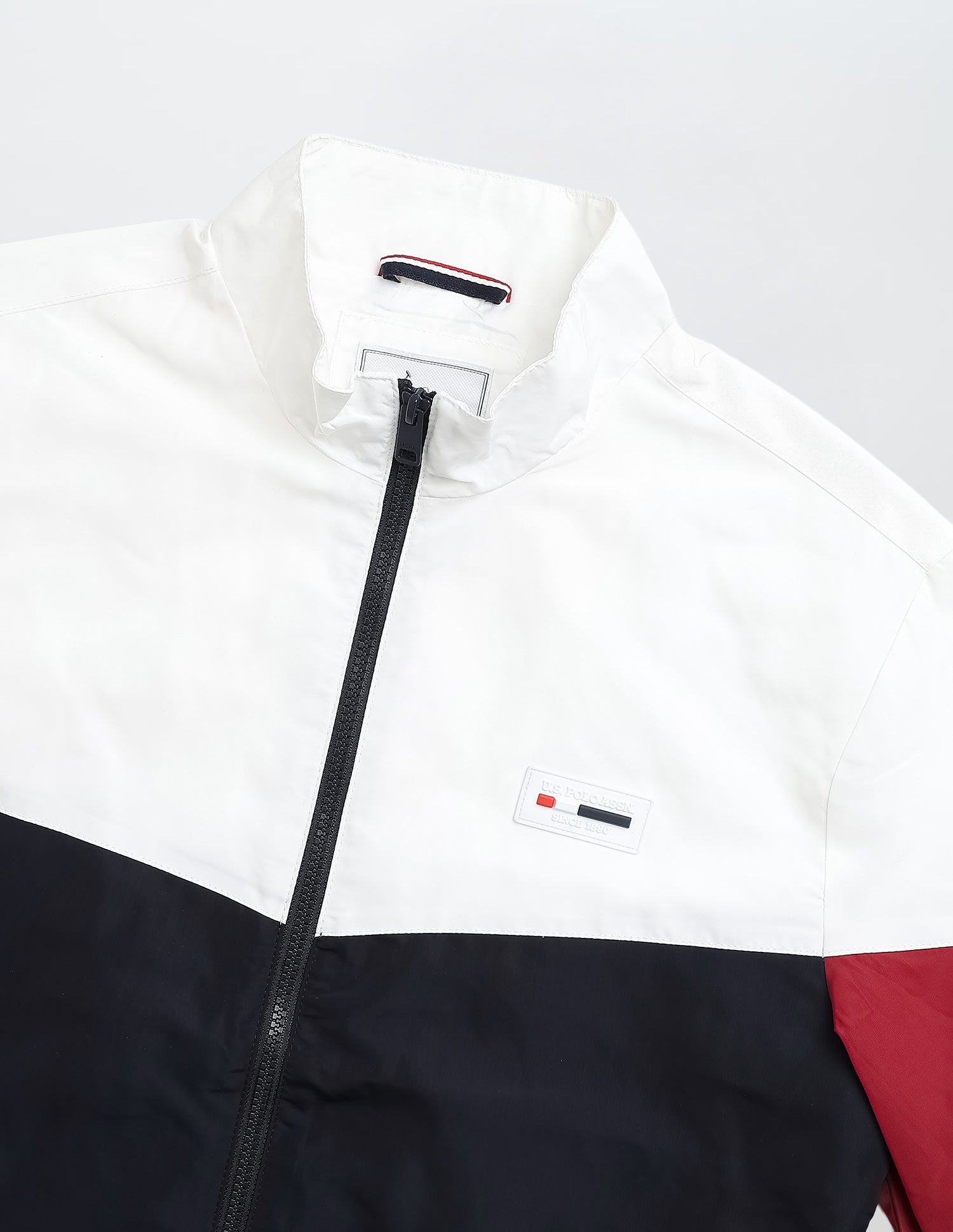 Colour Blocked Windcheater Jacket White - U.S. POLO ASSN. | Large