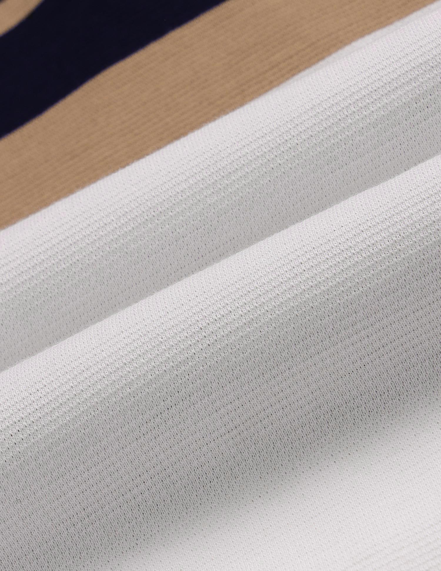 Colourblocked Equestrian Aisle Theater Polo Shirt Beige - U.S. POLO ASSN. | Large