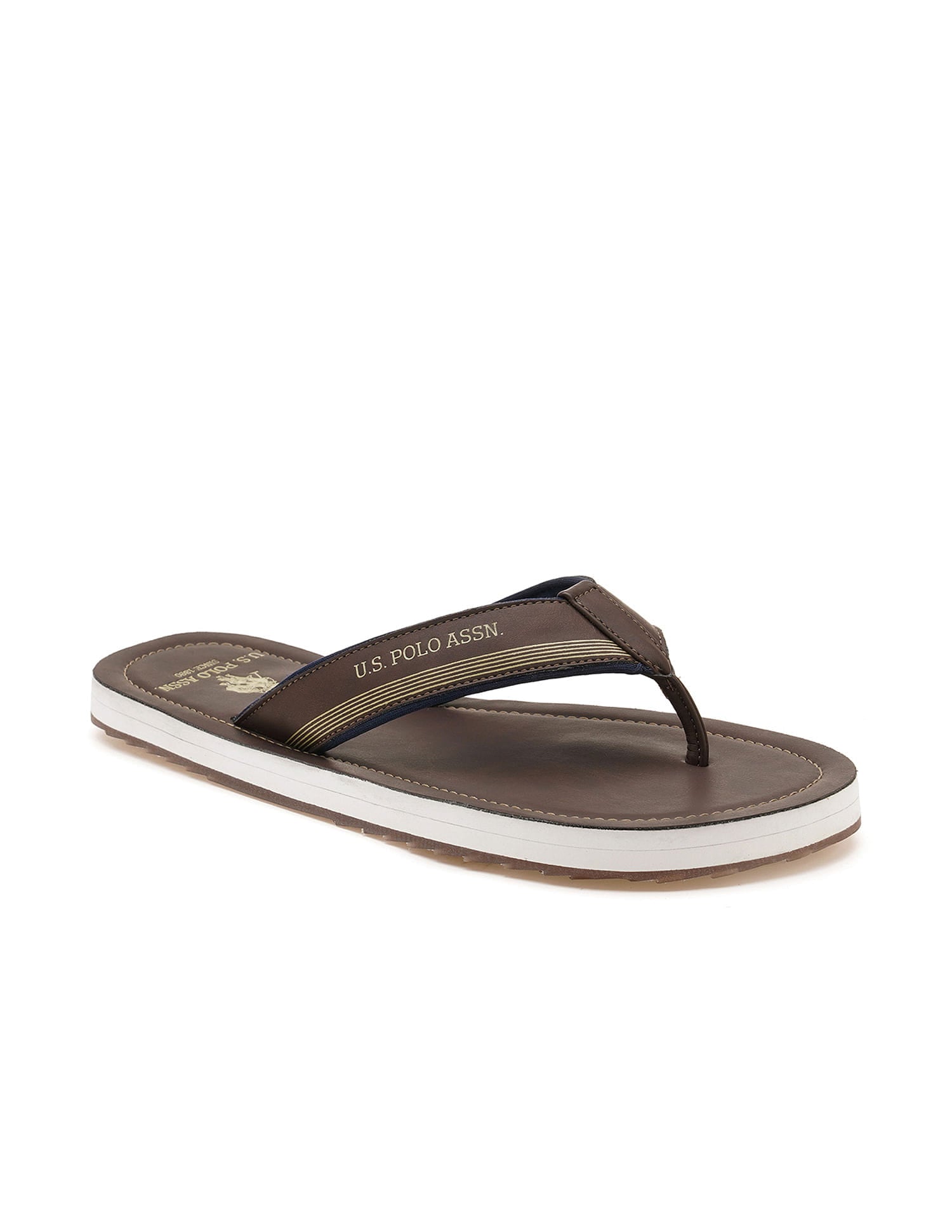 Men Ovi 3 Slippers Brown - U.S. Polo Assn. India | Large