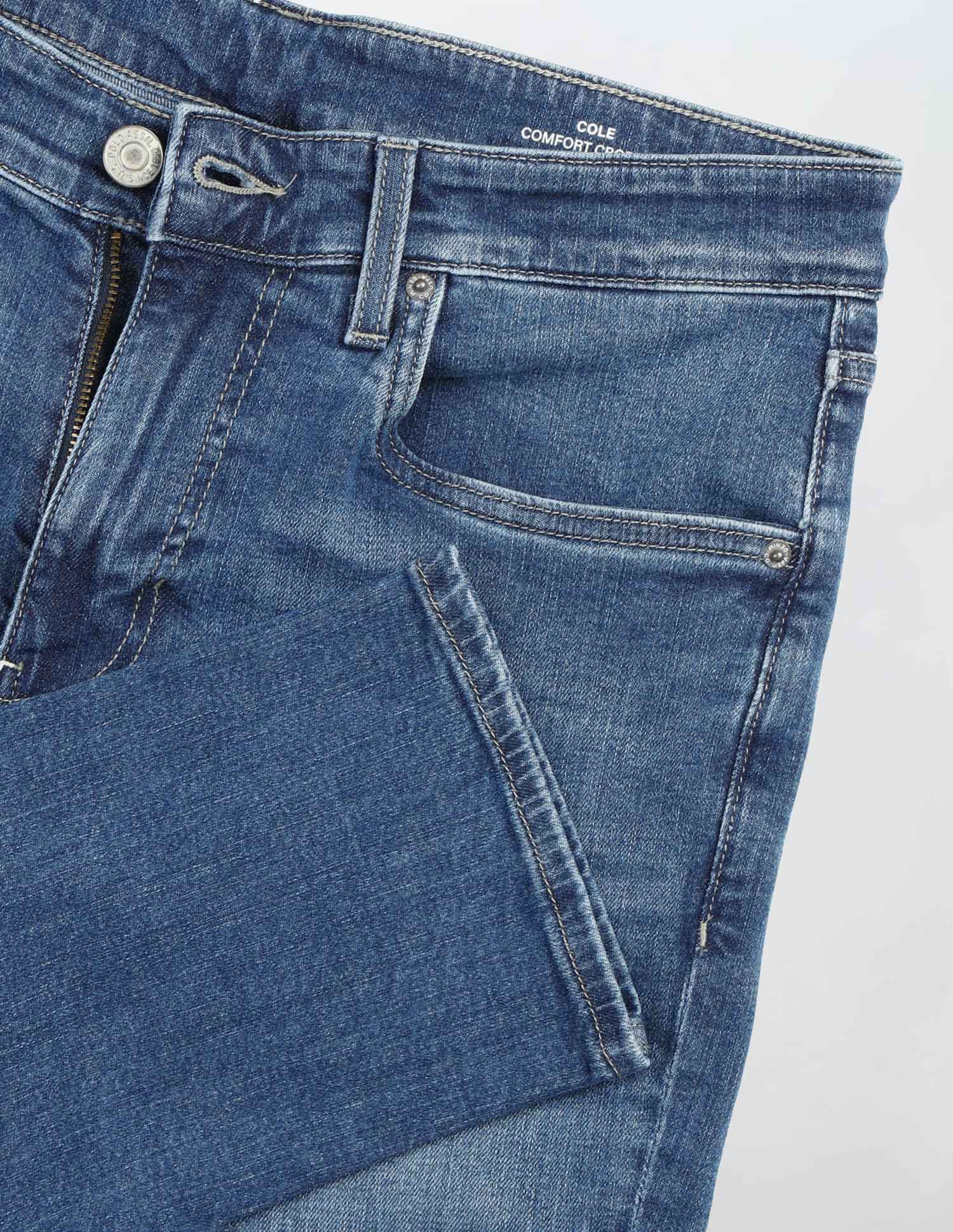 Cole Comfort Cropped Fit Blue Jeans Blue - U.S. POLO ASSN. | Large