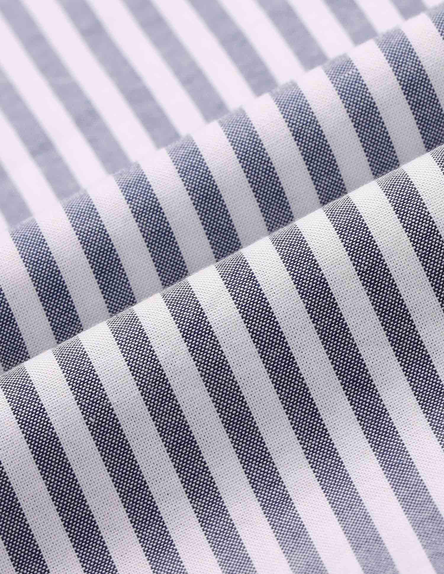 Vertical Striped Oxford Shirt Dark Blue - U.S. Polo Assn. India | Large