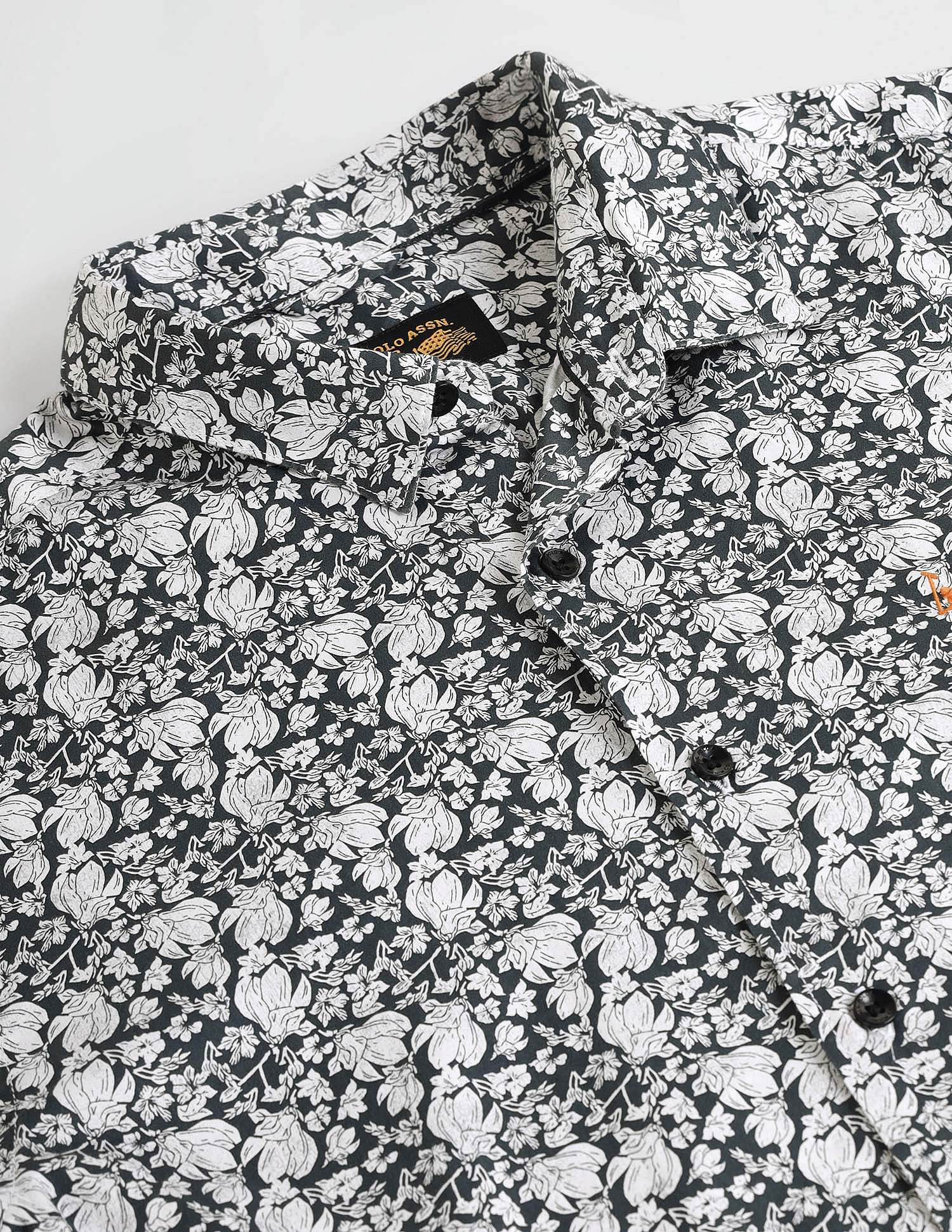 Floral Print Slim Fit Shirt Navy - U.S. POLO ASSN. | Large