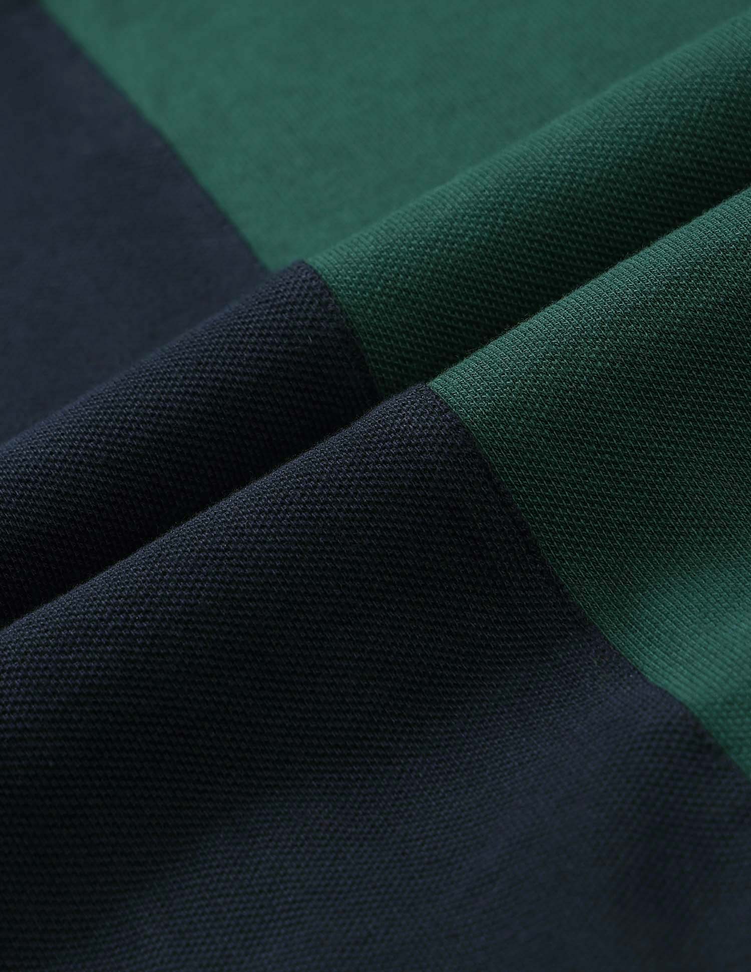 Colour Block Polo Shirt Dark Green and Navy - U.S. POLO ASSN. | Large