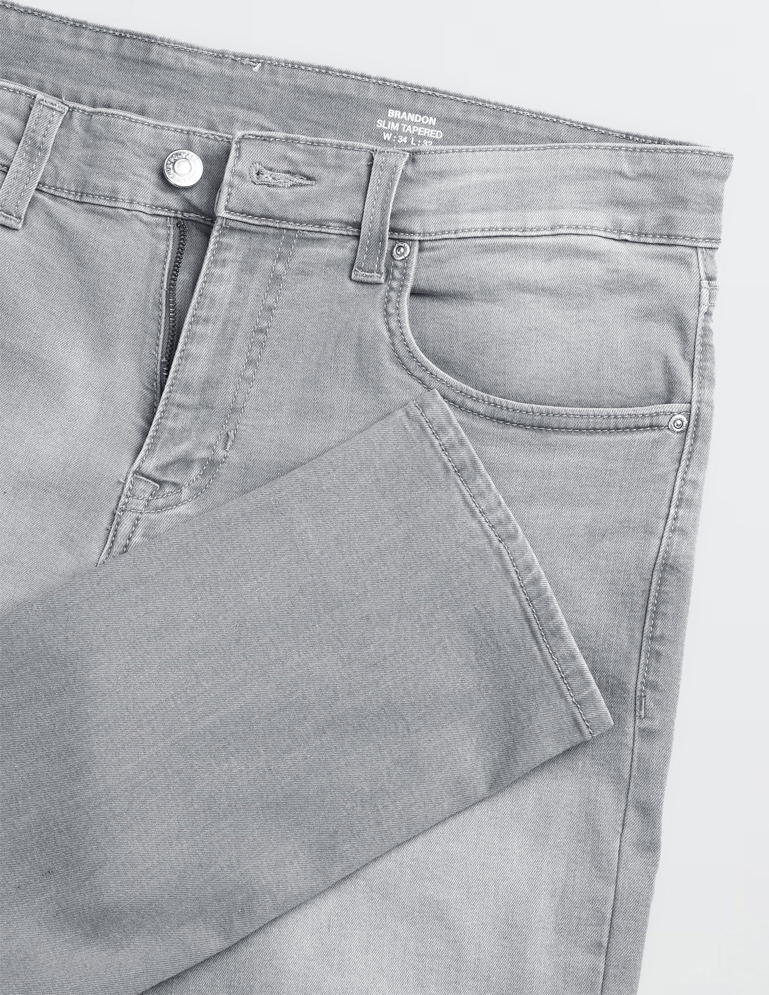 Brandon Slim-Tapered Fit Grey Jeans Light Grey - U.S. Polo Assn. India | Large