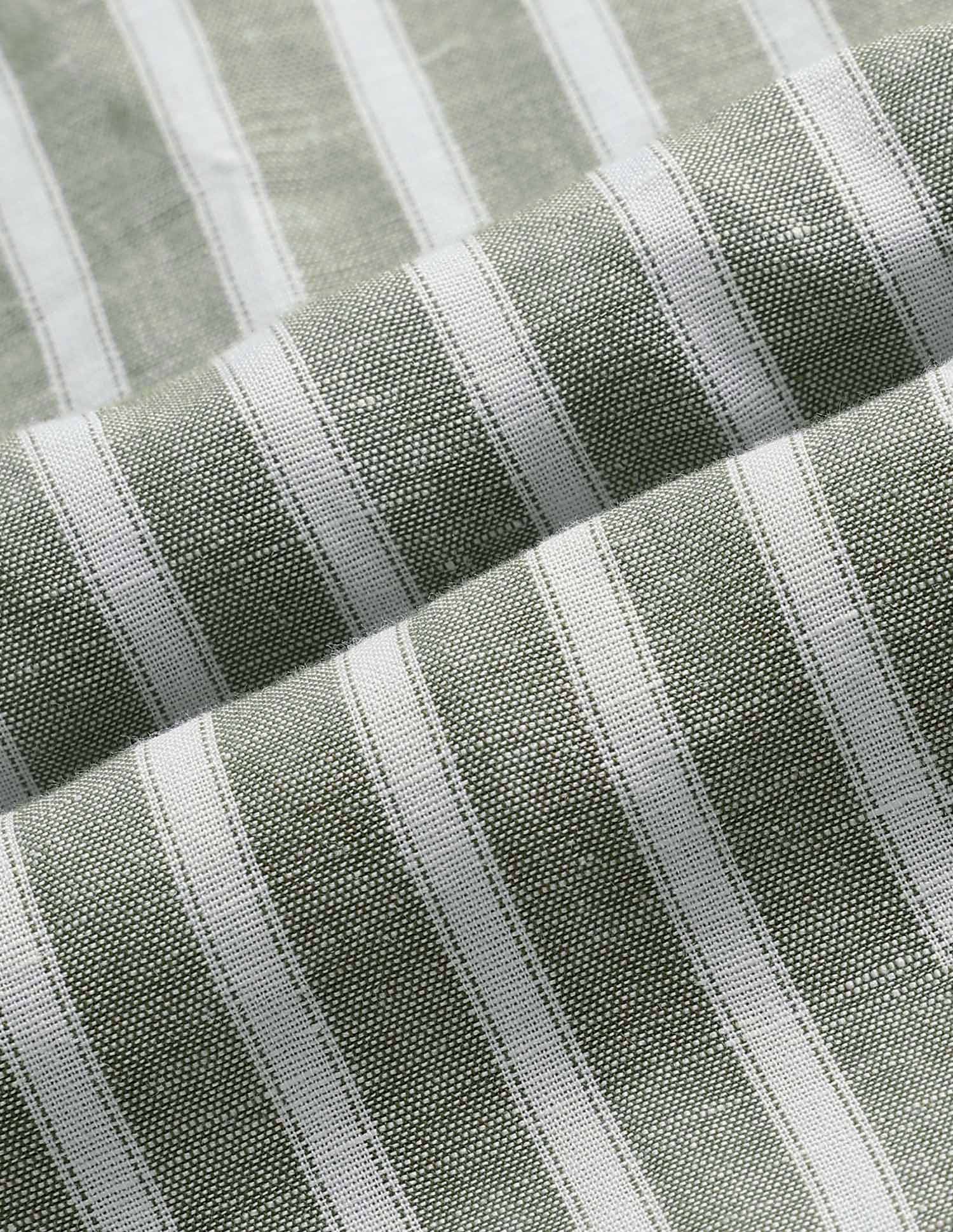 Vertical Striped Tailored Fit Shirt Light Green - U.S. POLO ASSN. | Large