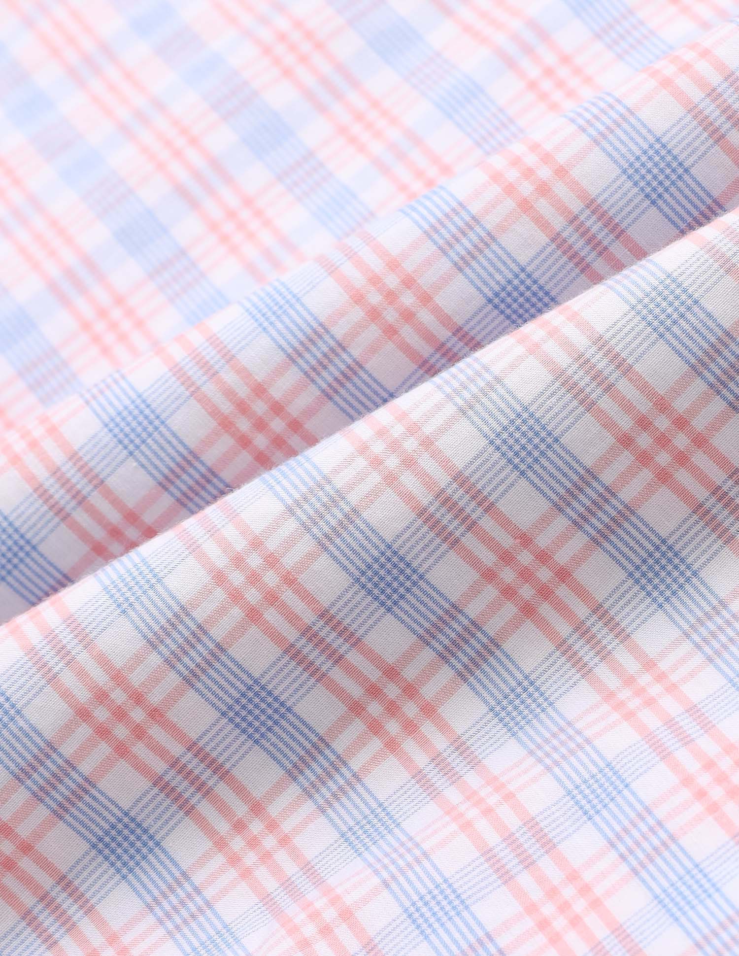 Pure Cotton Grid Tattersall Checked Shirt Light Pink - U.S. Polo Assn. India | Large