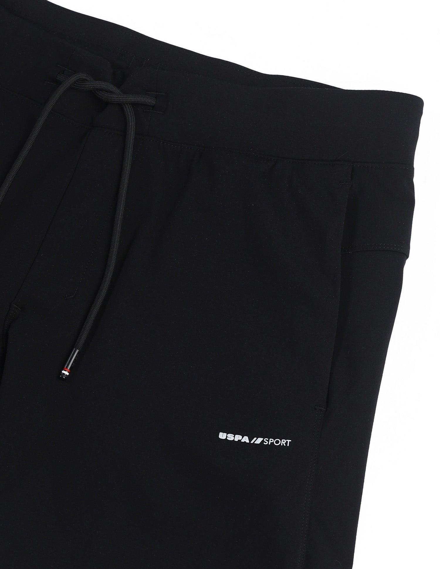 Solid Slim Fit Active Shorts Black - U.S. Polo Assn. India | Large