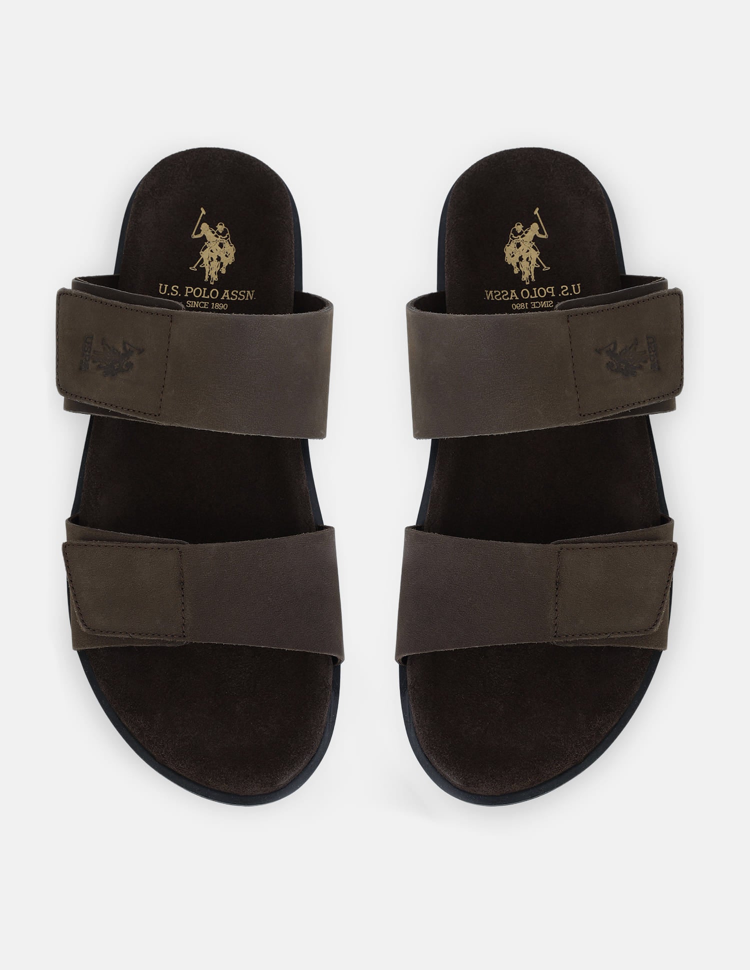 Griz 2.0 Velcro Slippers Dark Brown - U.S. Polo Assn. India | Large