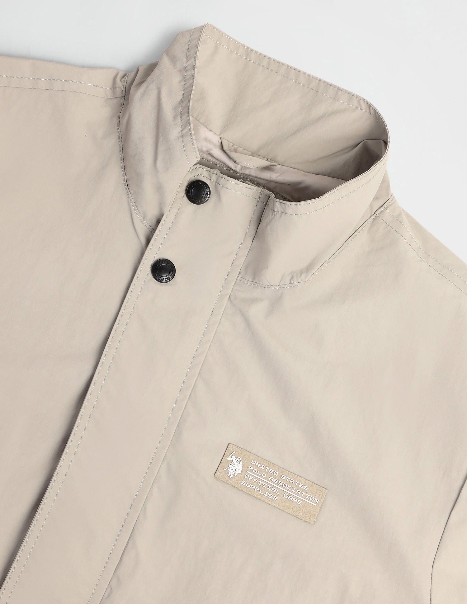 Regular Fit Solid Casual Jacket Beige - U.S. POLO ASSN. | Large