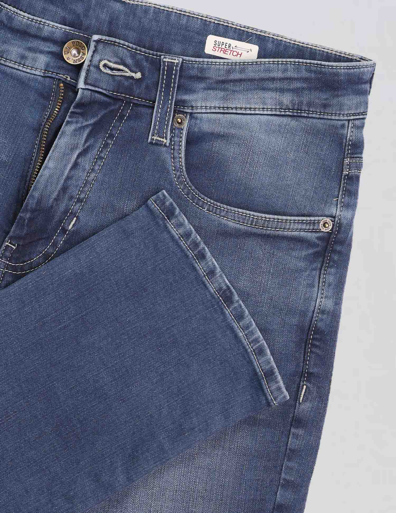 Brandon Slim-Tapered Fit Super Stretch Jeans Blue - U.S. Polo Assn. India | Large