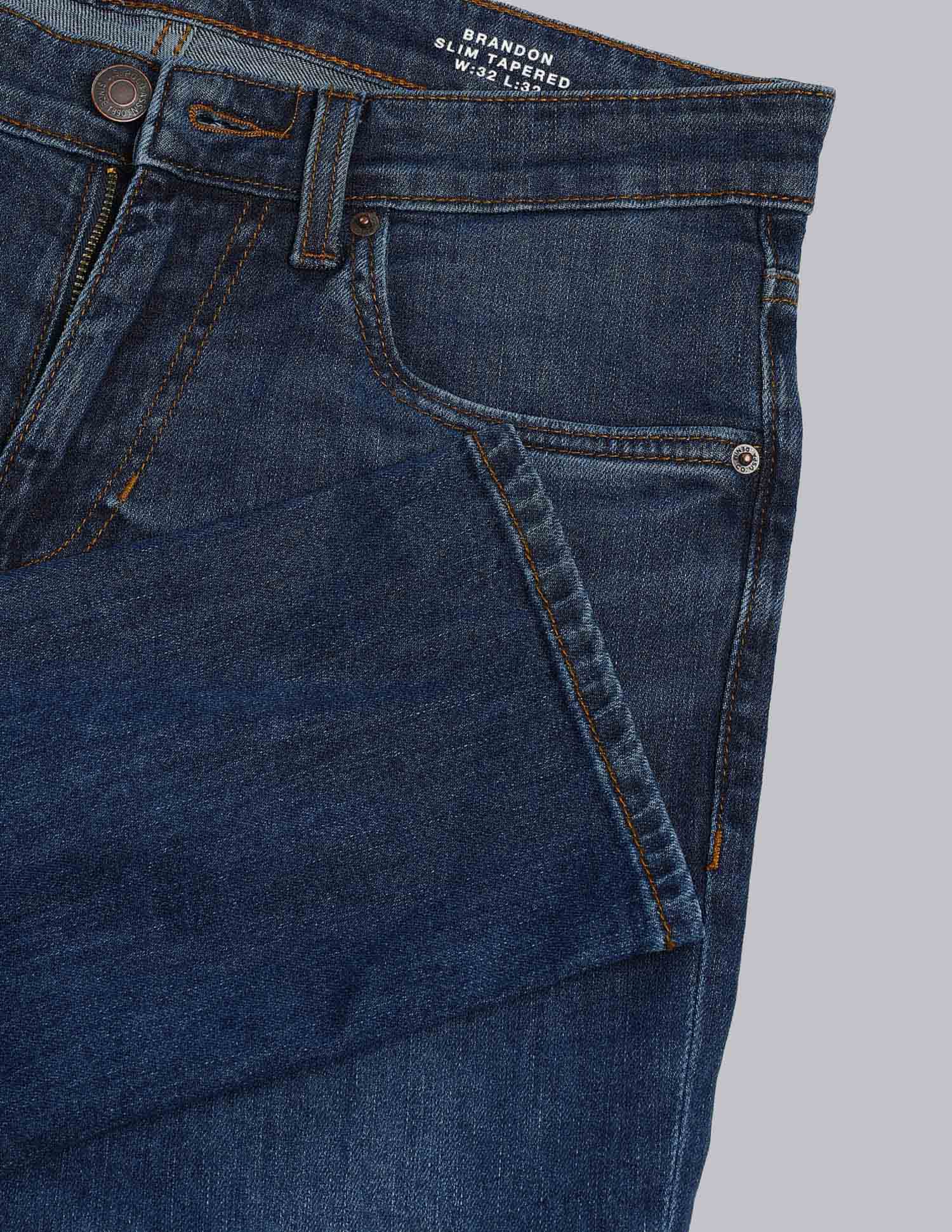 Brandon Slim Tapered Fit Blue Jeans Blue - U.S. POLO ASSN. | Large