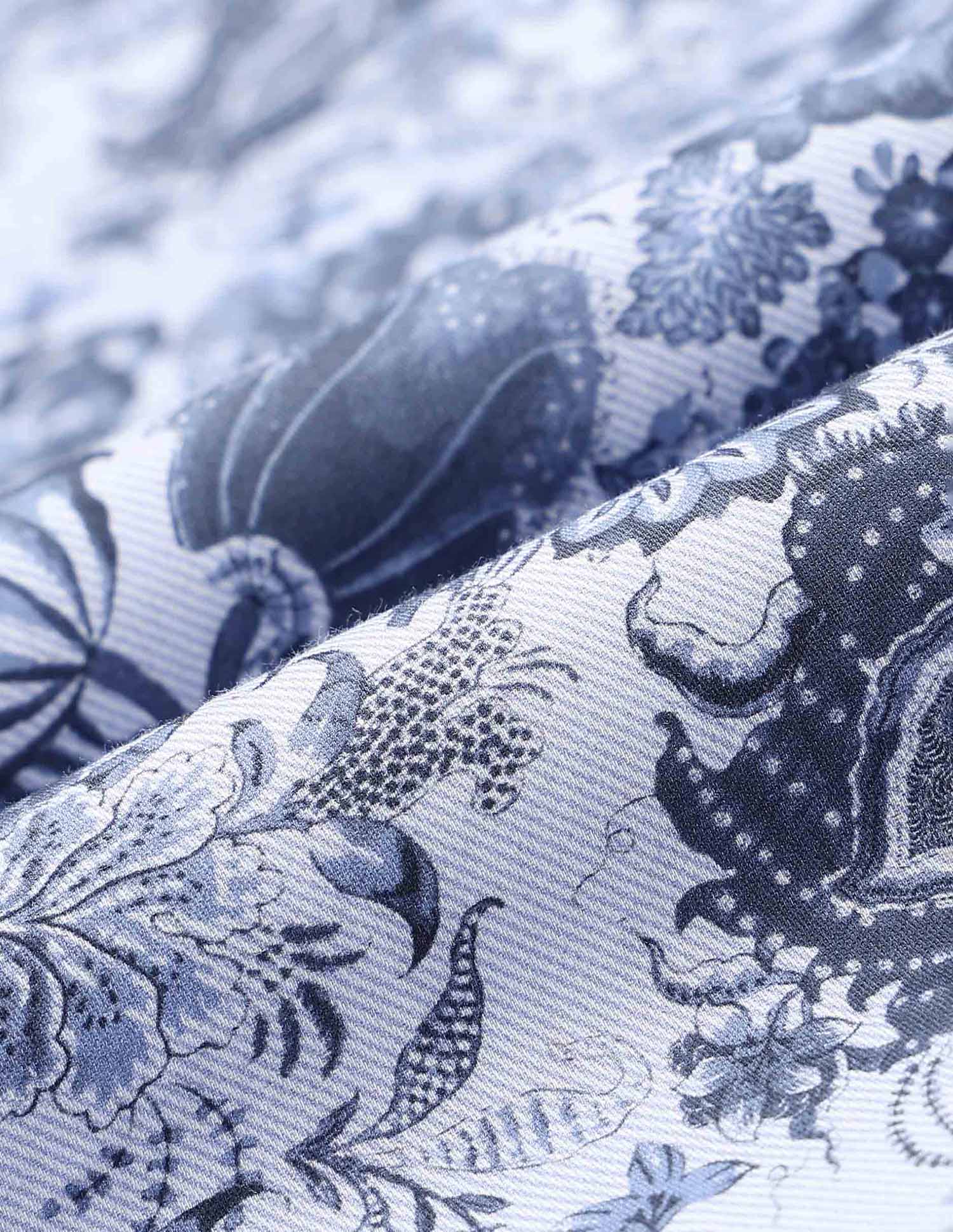 Floral Printed Tailored Fit Shirt Blue - U.S. POLO ASSN. | Large