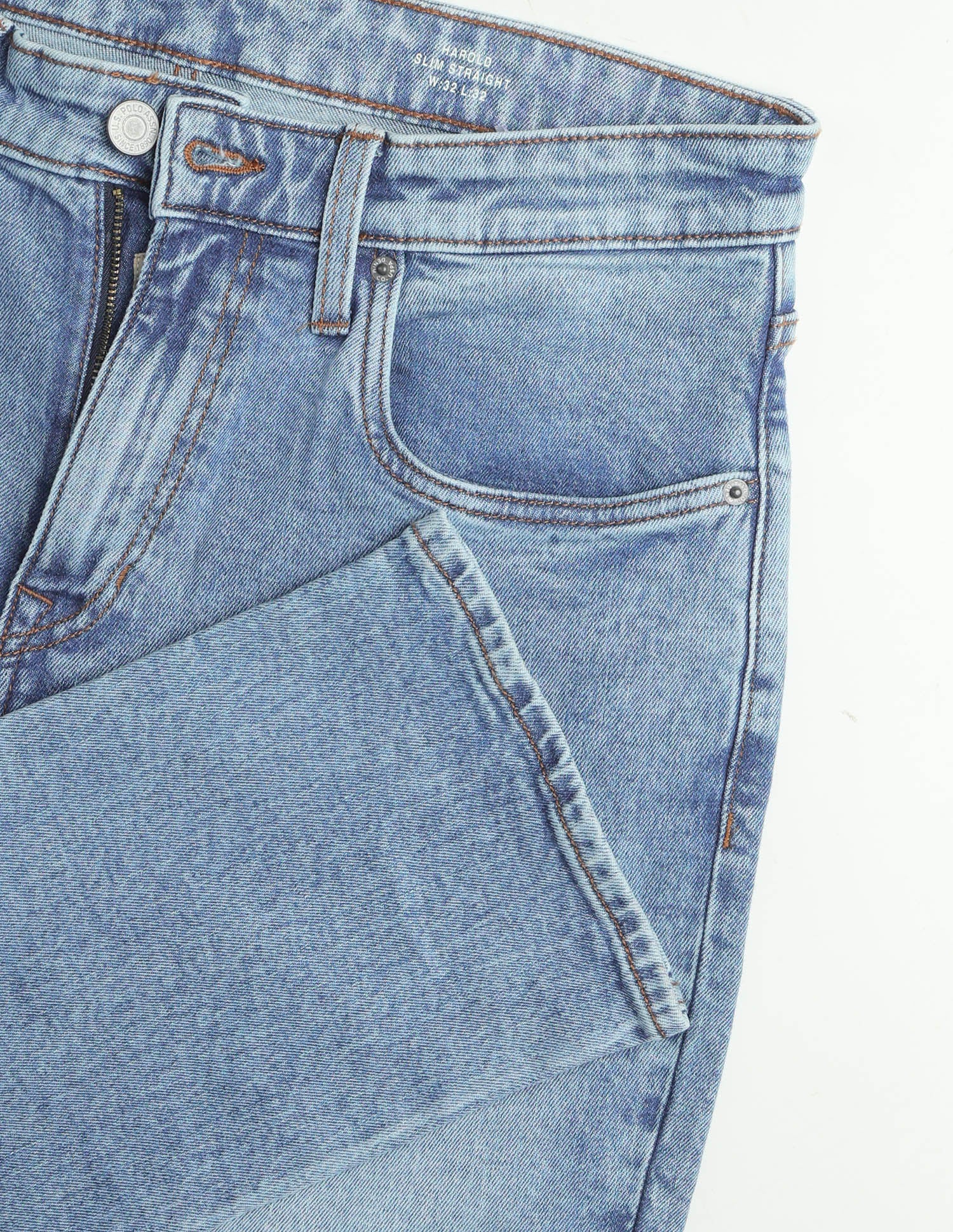 Harold Slim Straight Fit Blue Jeans Indigo - U.S. Polo Assn. India | Large