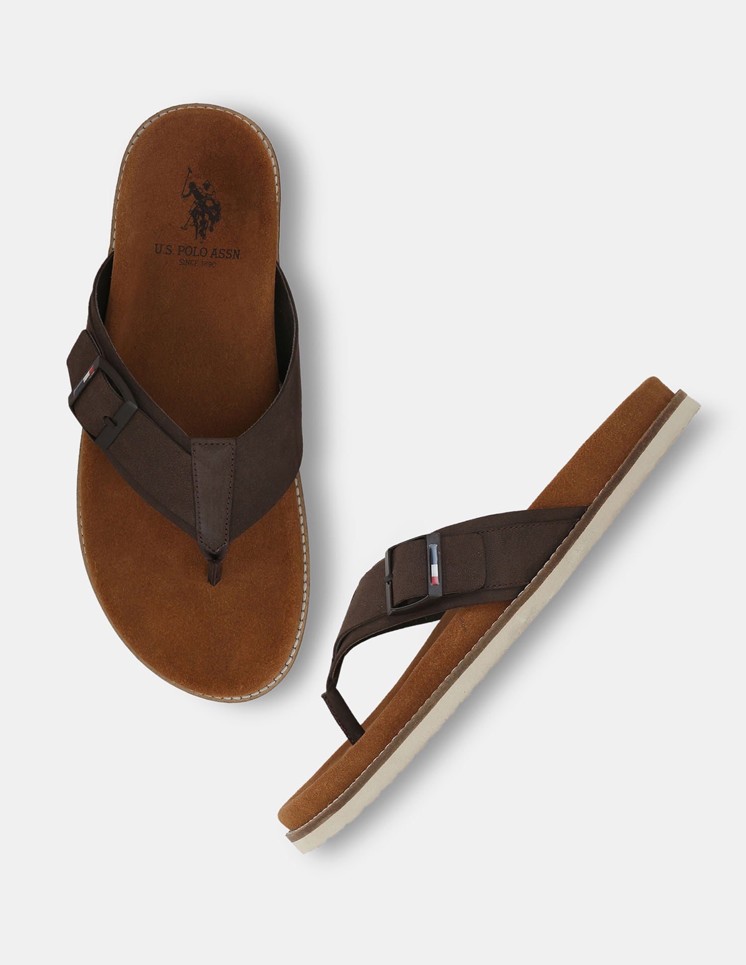 Men Ranger Flip Flops Brown - U.S. POLO ASSN. | Large