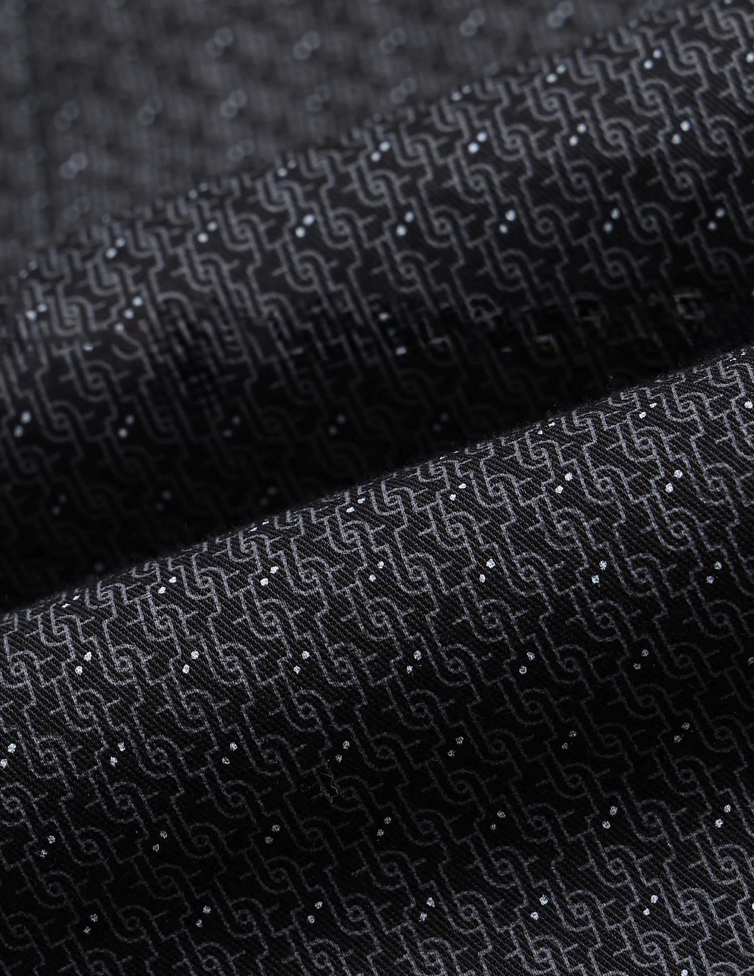 Tailored Fit Geometric Printed Shirt Black - U.S. Polo Assn. India | Large
