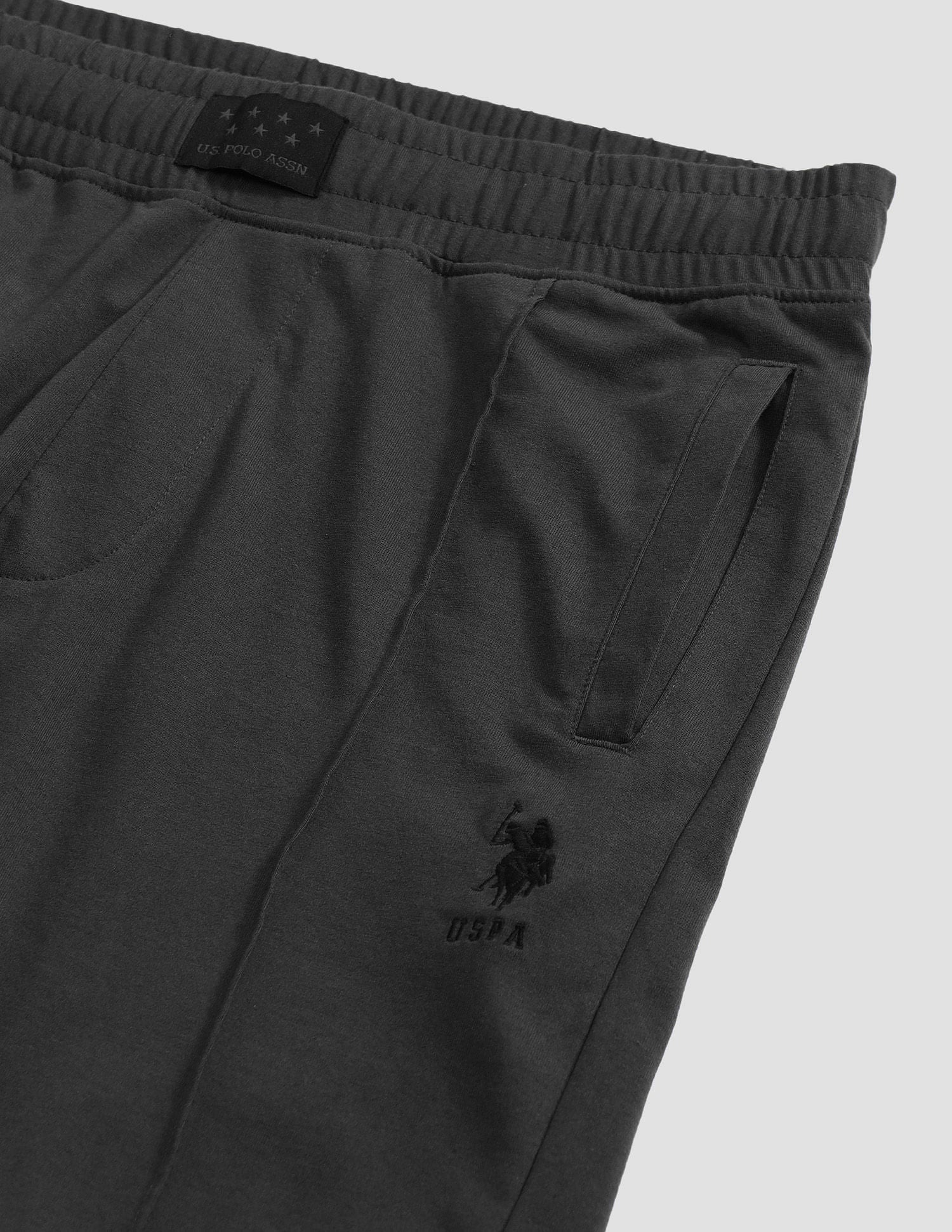 Solid Comfort Fit OJ006 Lounge Joggers - Pack Of 1 Medium Grey - U.S. POLO ASSN. | Large