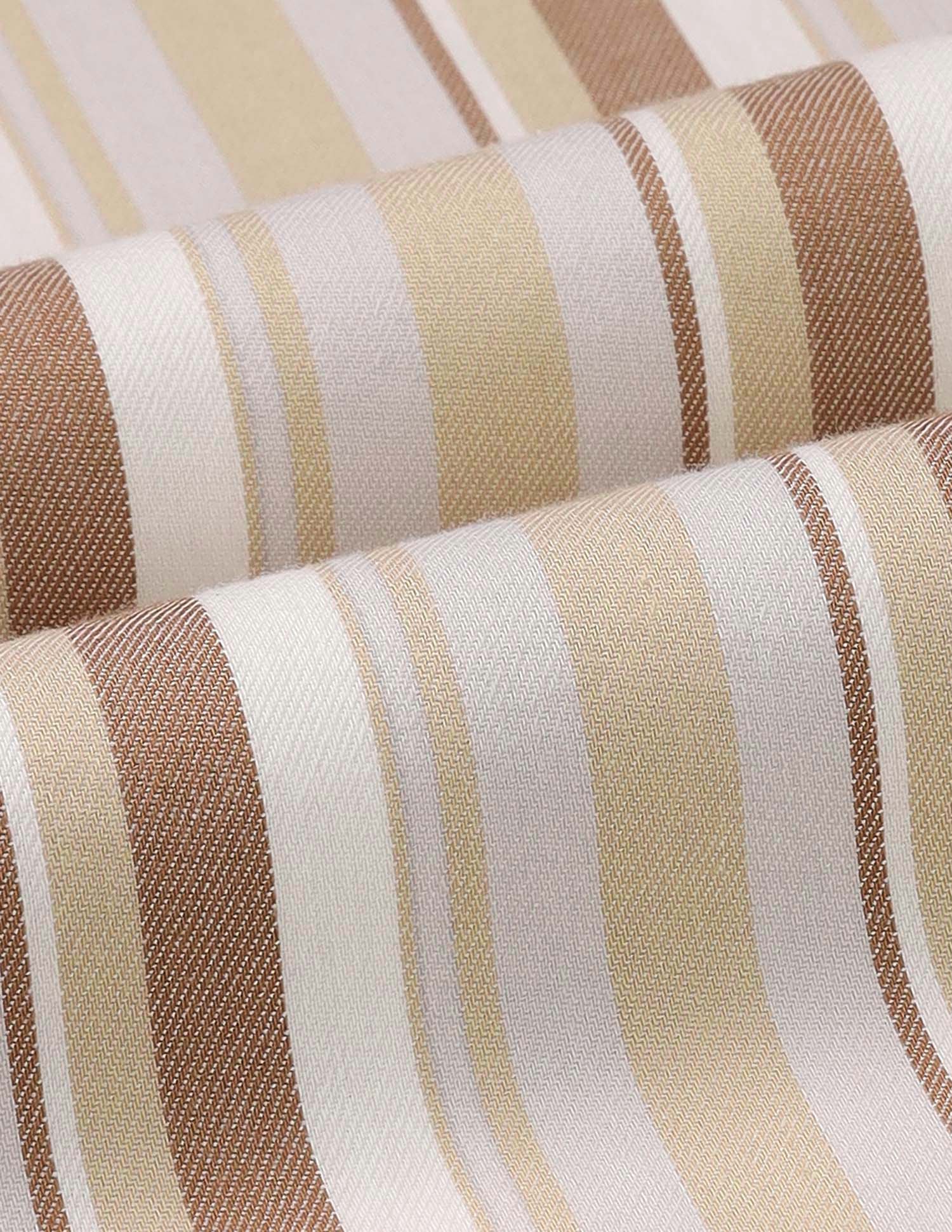 Vertical Striped Regular Fit Shirt Brown - U.S. POLO ASSN. | Large