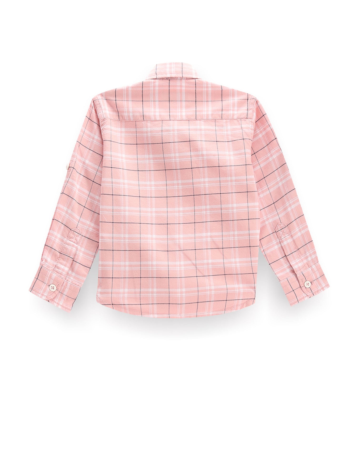 Boys Plaid Check Super Slim Fit Shirt Light Pink - U.S. POLO ASSN. | Large