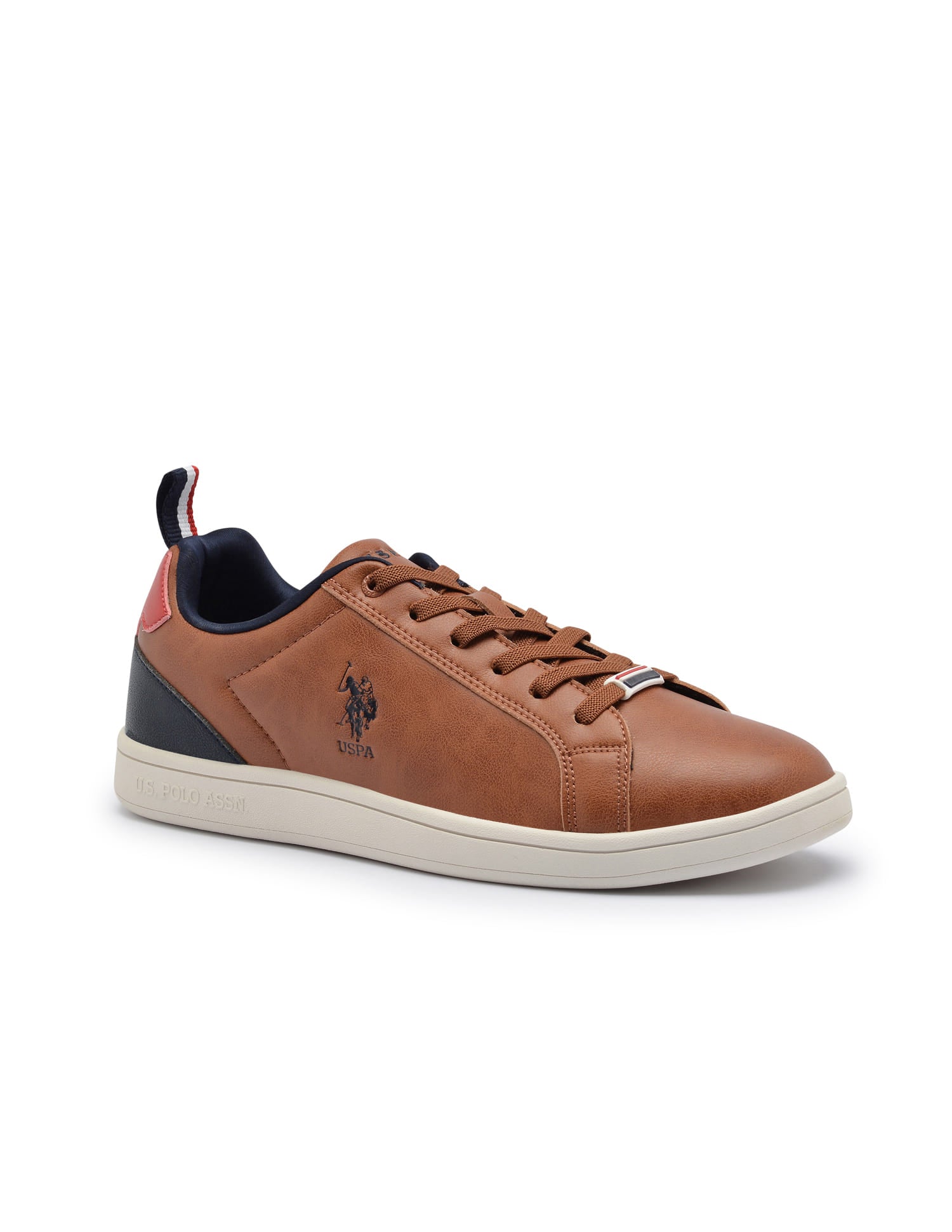 Colour Block Panelled Stefan 3.0 Sneakers Tan - U.S. Polo Assn. India | Large