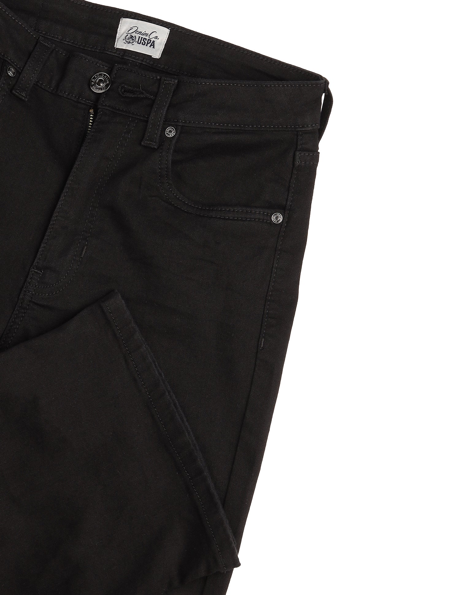 High Rise Bootcut Fit Jeans Jet Black - U.S. Polo Assn. India | Large