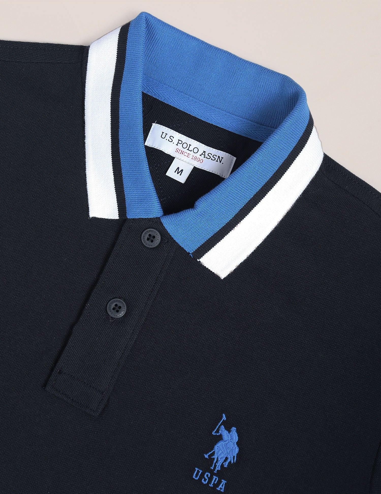 Striped Collar Slim Polo Shirt – U.S. Polo Assn. India