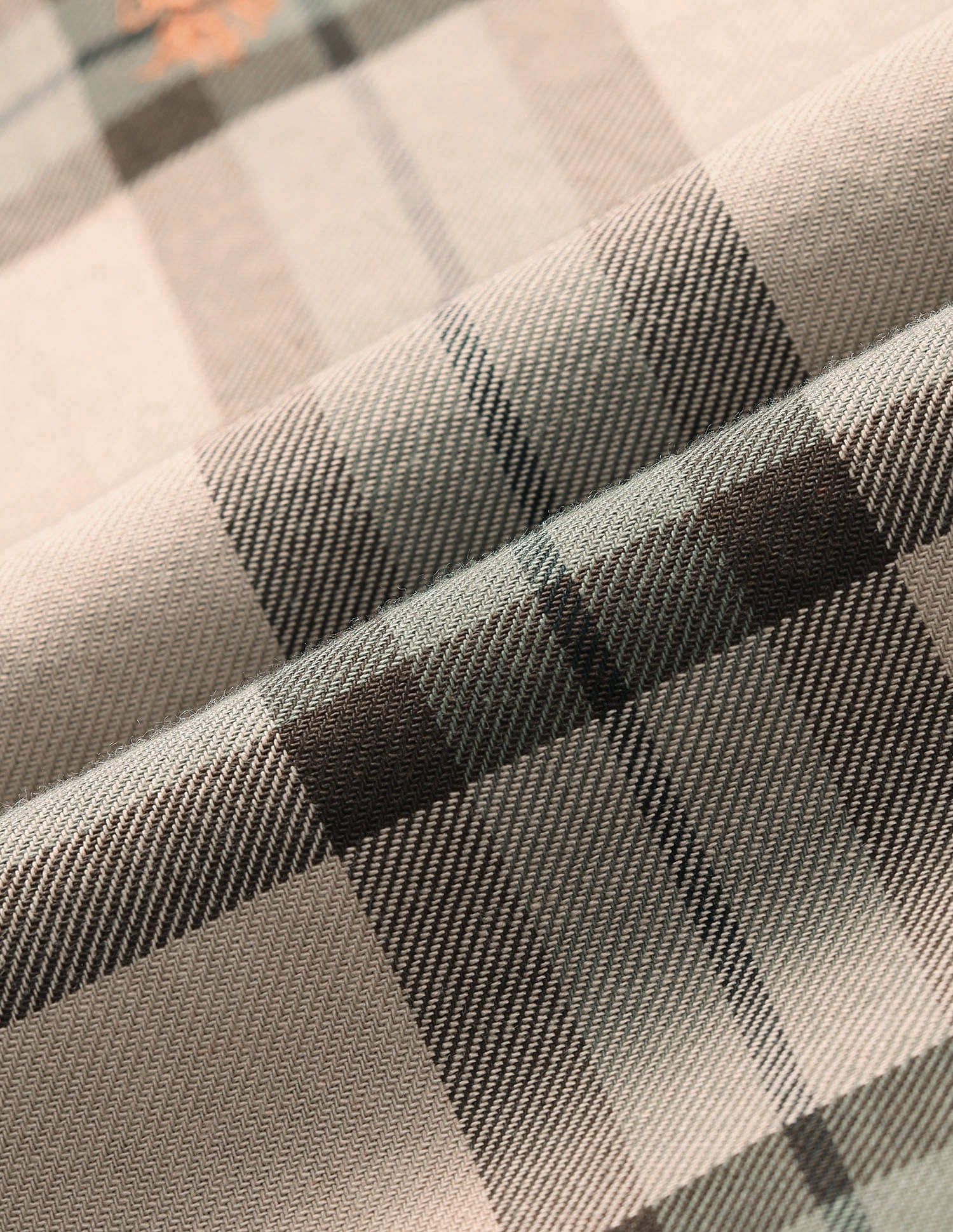 Tartan Checked Pure Cotton Shirt Olive - U.S. POLO ASSN. | Large