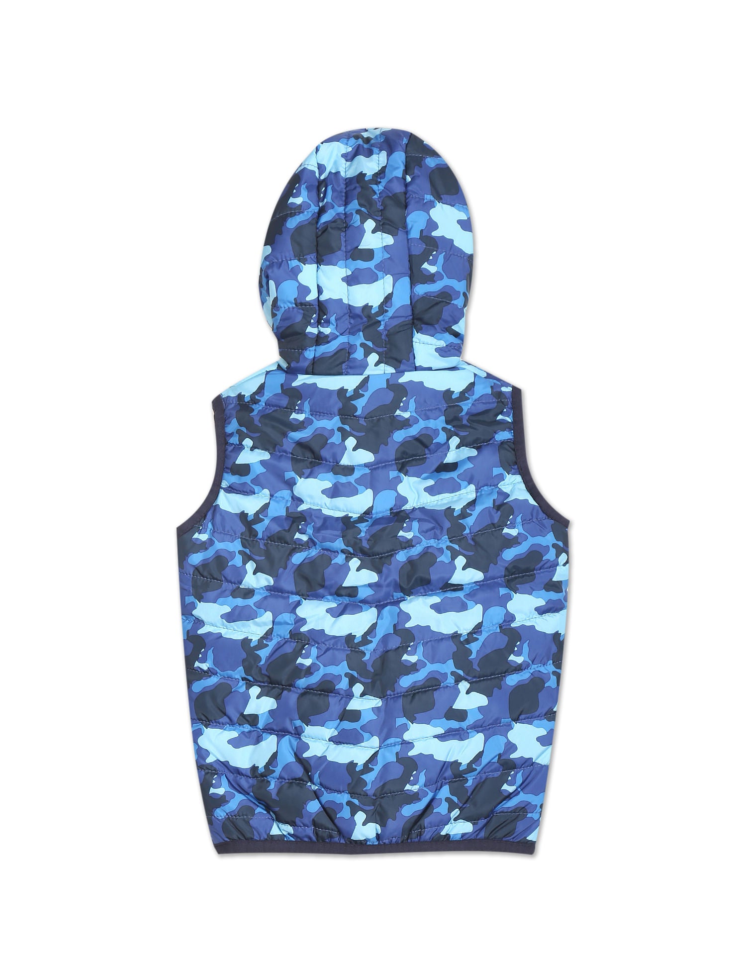 Sleeveless Hooded Puffer Jacket Blue - U.S. Polo Assn. India | Large