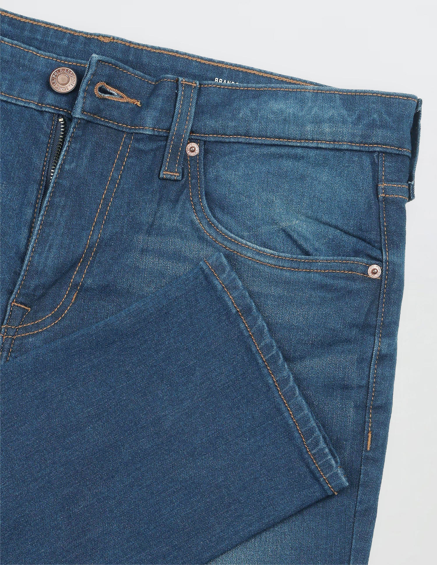 Solid Slim Fit Jeans Blue - U.S. Polo Assn. India | Large