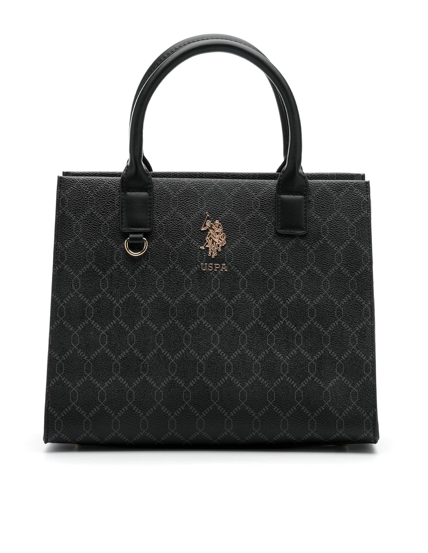 Scarlet Monogram Tote Handbag Black - U.S. POLO ASSN. | Large