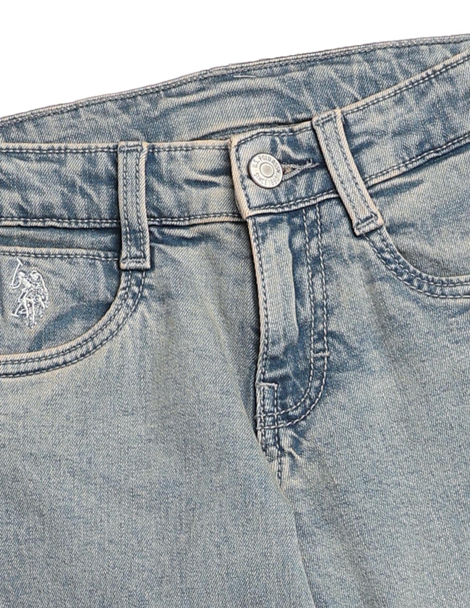 Boys Relaxed Fit Mid Rise Jeans Blue - U.S. POLO ASSN. | Large