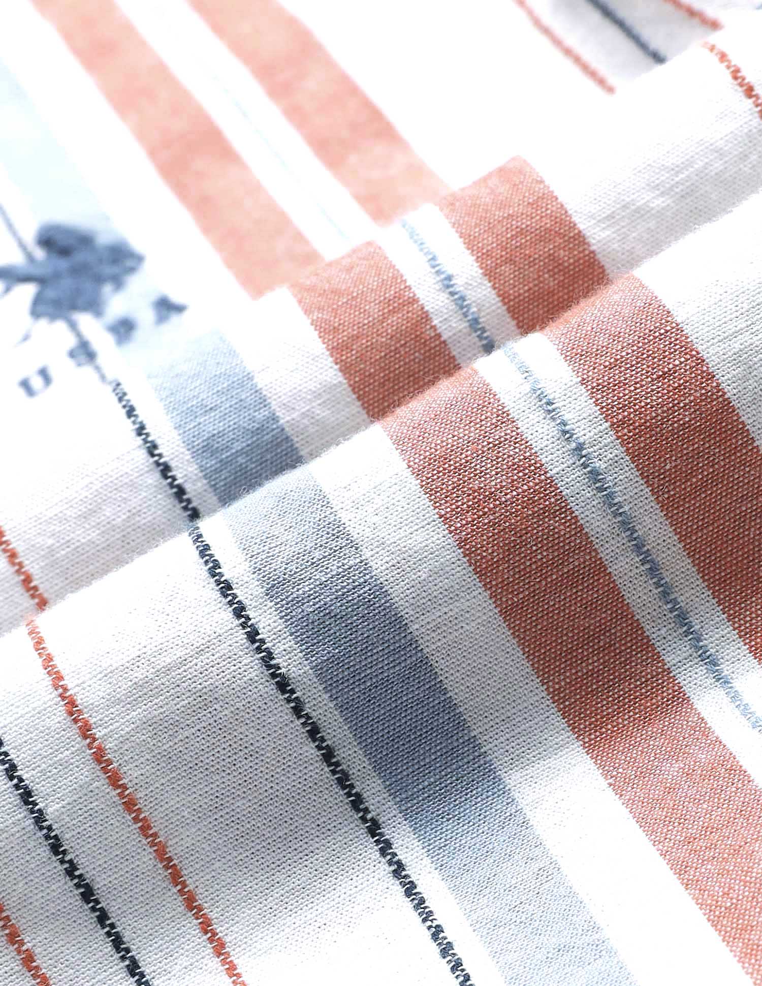 Boys Dobby Vertical Striped Shirt Red - U.S. POLO ASSN. | Large