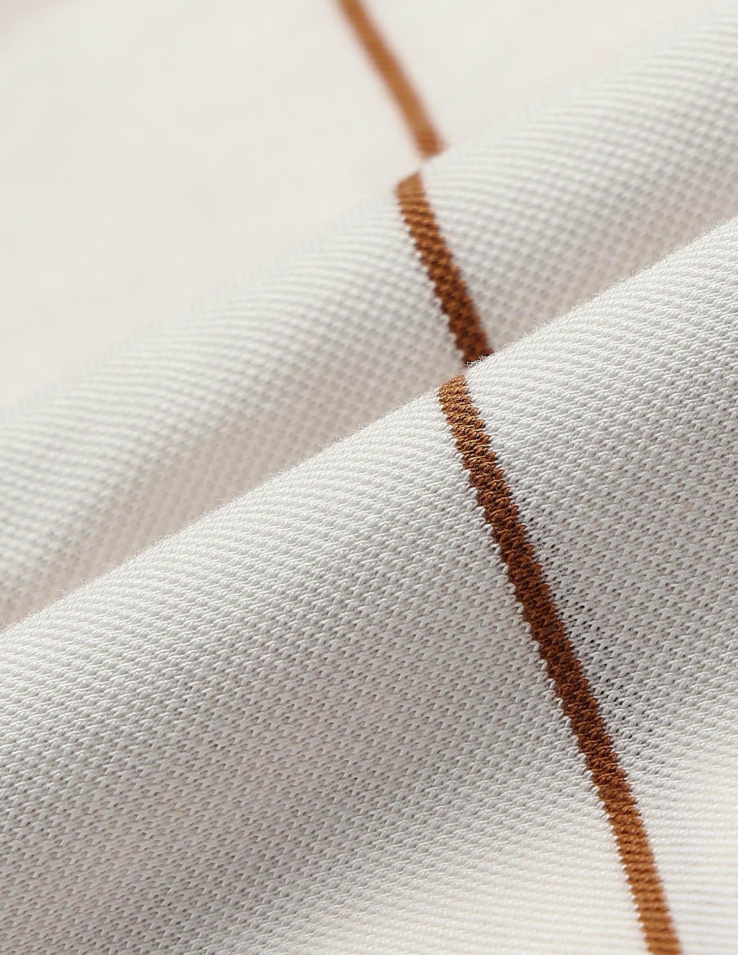 Vertical Striped Varsity Theatre Polo Shirt Off White - U.S. POLO ASSN. | Large