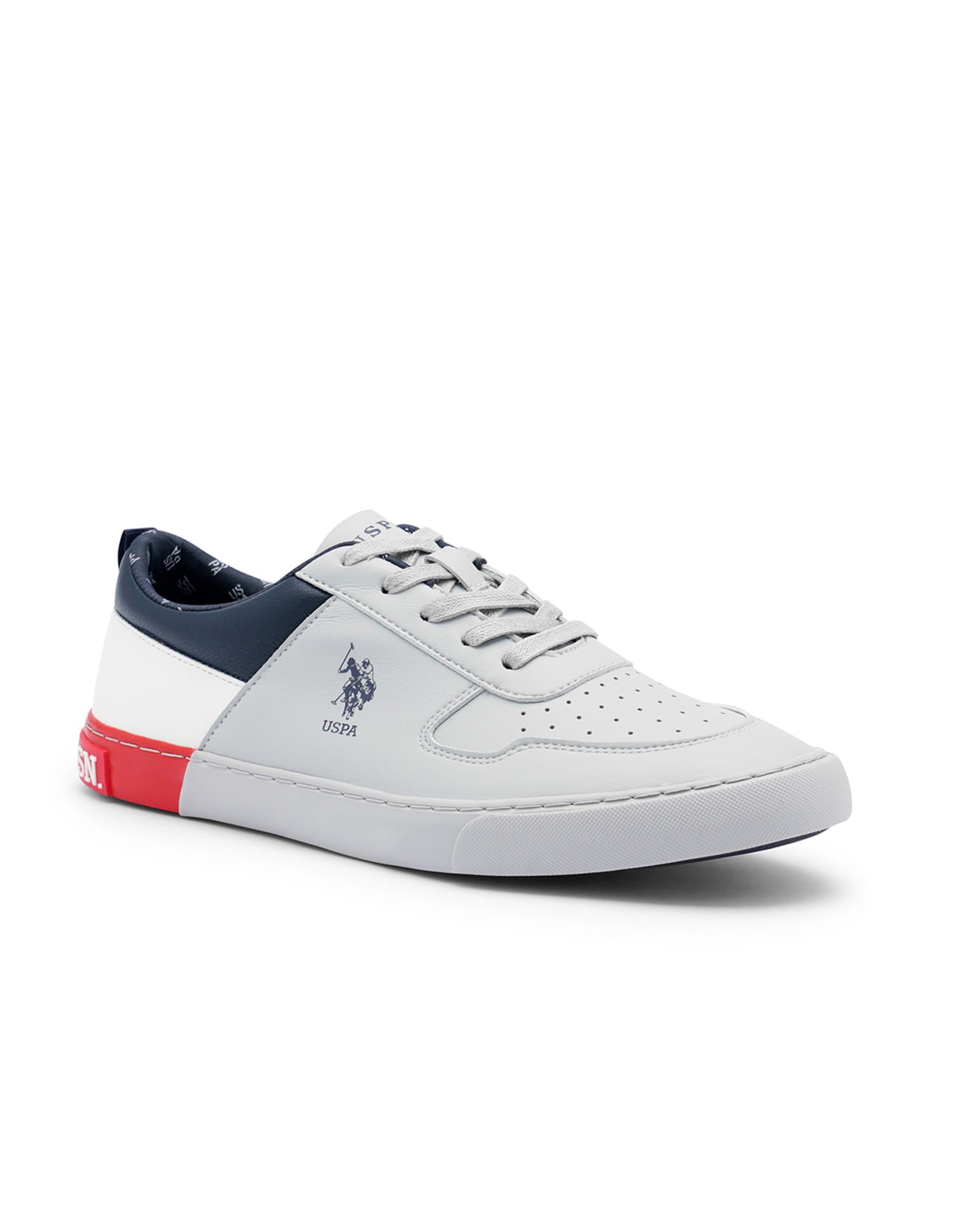 Panelled Colour Block Clanal Sneakers Grey - U.S. Polo Assn. India | Large