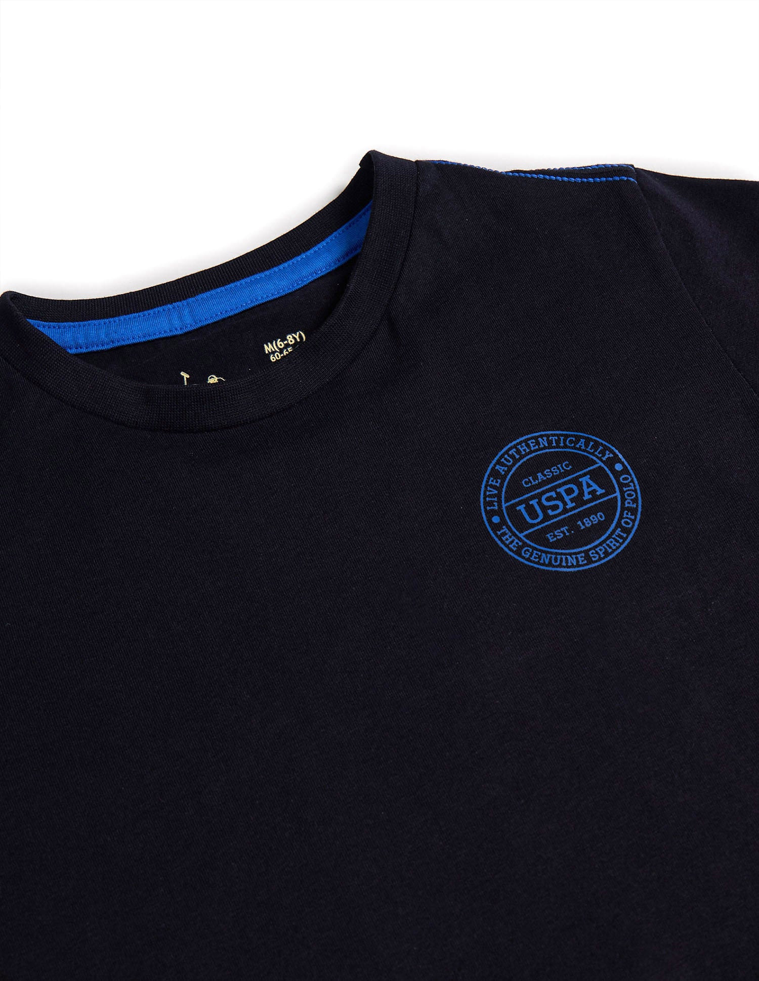 Ribbed Neck Cotton IKEA Lounge T-Shirt - Pack Of 1 Black - U.S. POLO ASSN. | Large