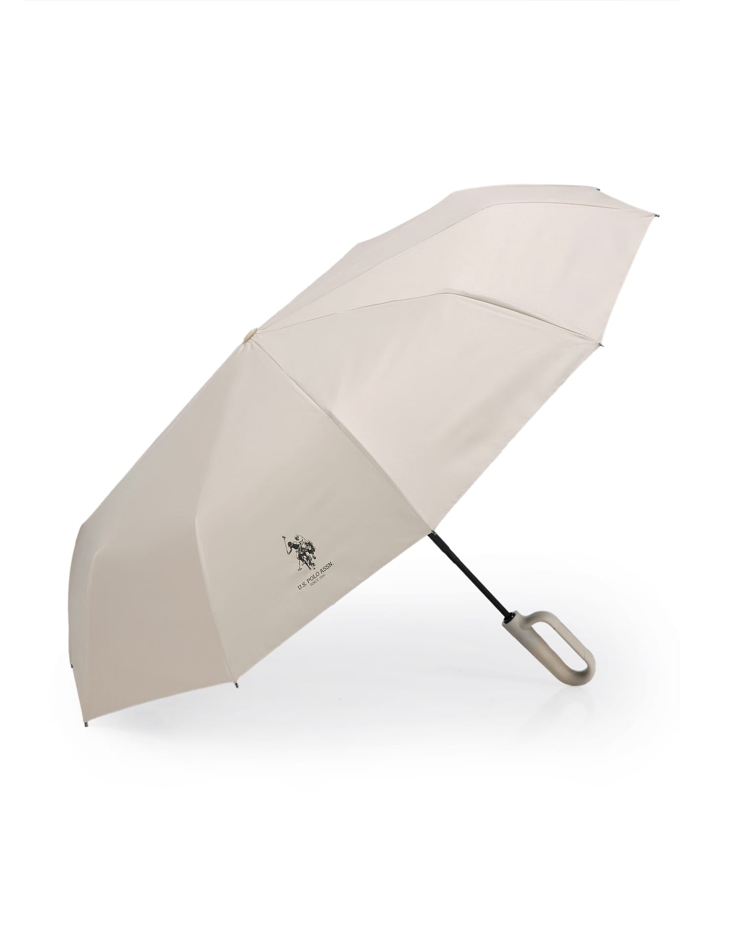 Logo Print Durable Umbrella Beige - U.S. Polo Assn. India | Large