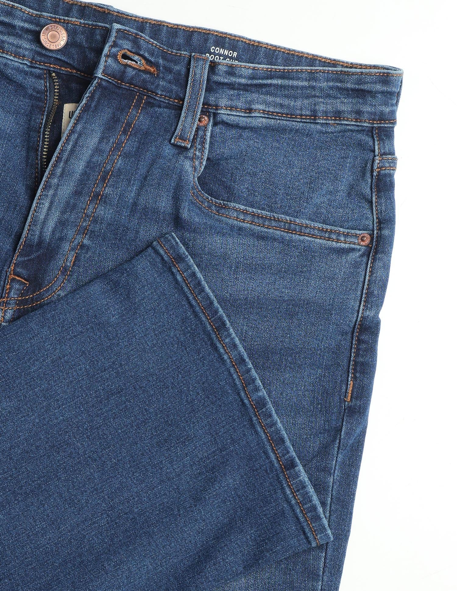 Connor Bootcut Fit Blue Jeans Dark Indigo - U.S. Polo Assn. India | Large