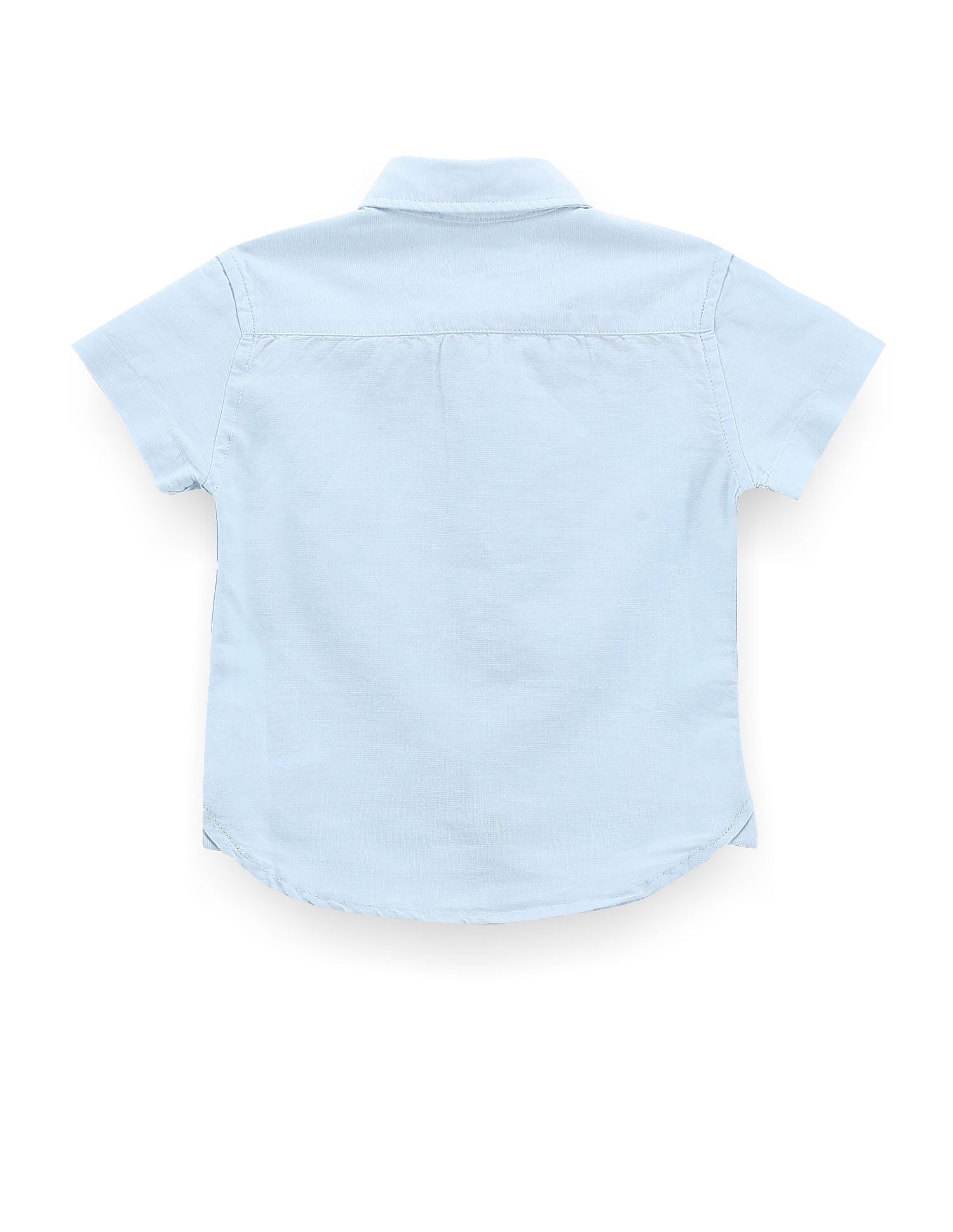 Boys Spread Collar Solid Shirt Blue - U.S. Polo Assn. India | Large
