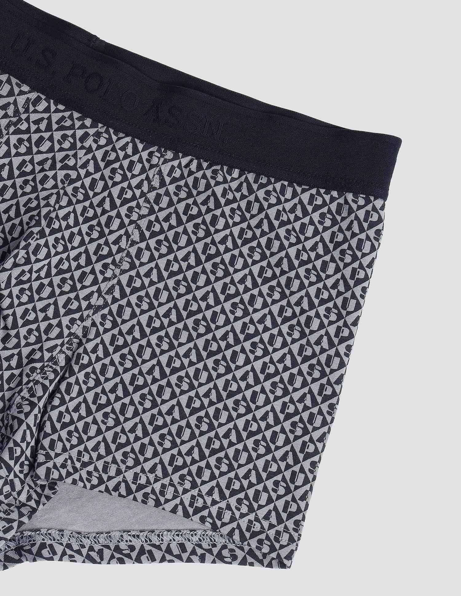 Anti Microbial Printed PT005 Trunks - Pack of 1 Black - U.S. POLO ASSN. | Large