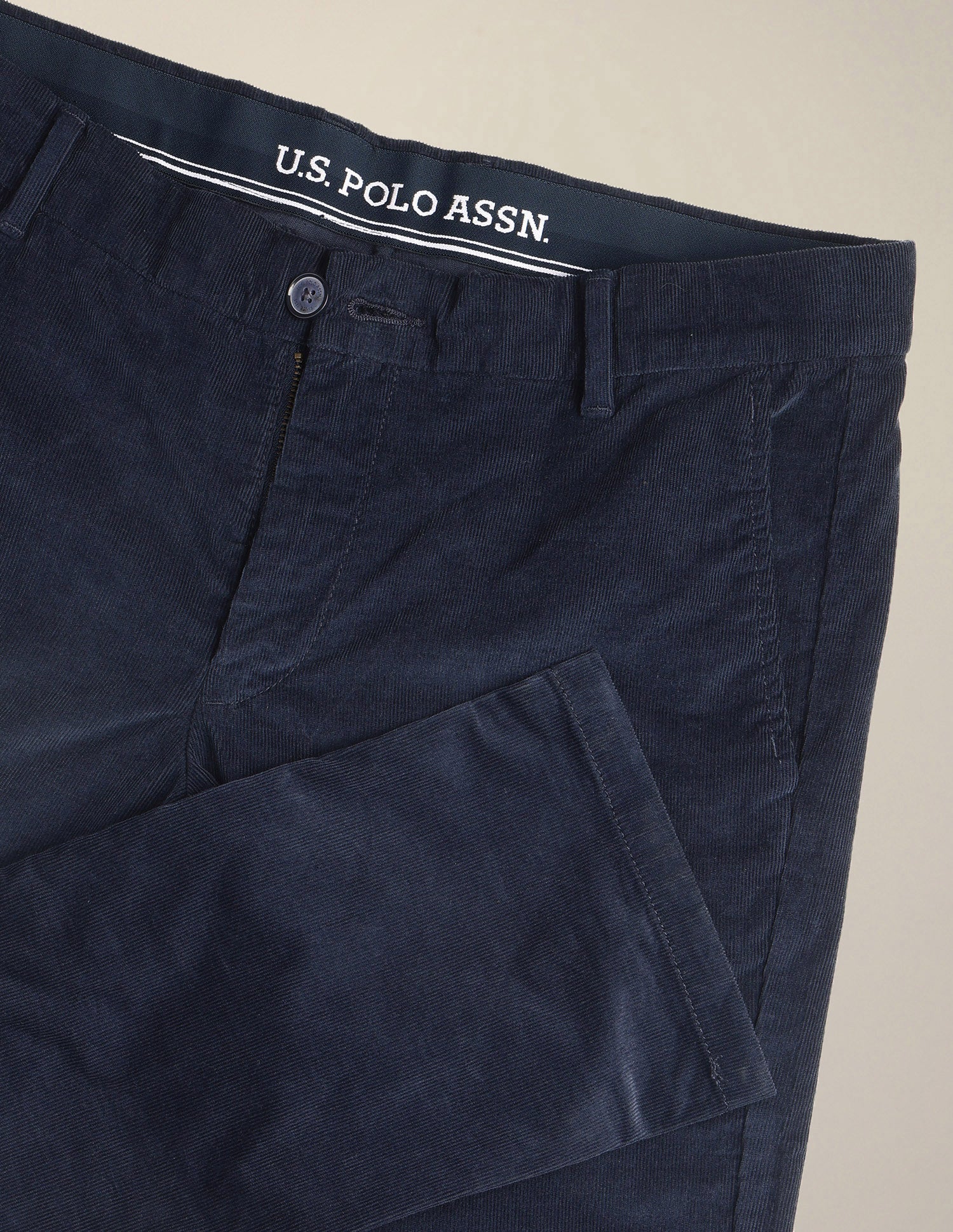 Corduroy Denver Slim Fit Trousers Navy - U.S. Polo Assn. India | Large
