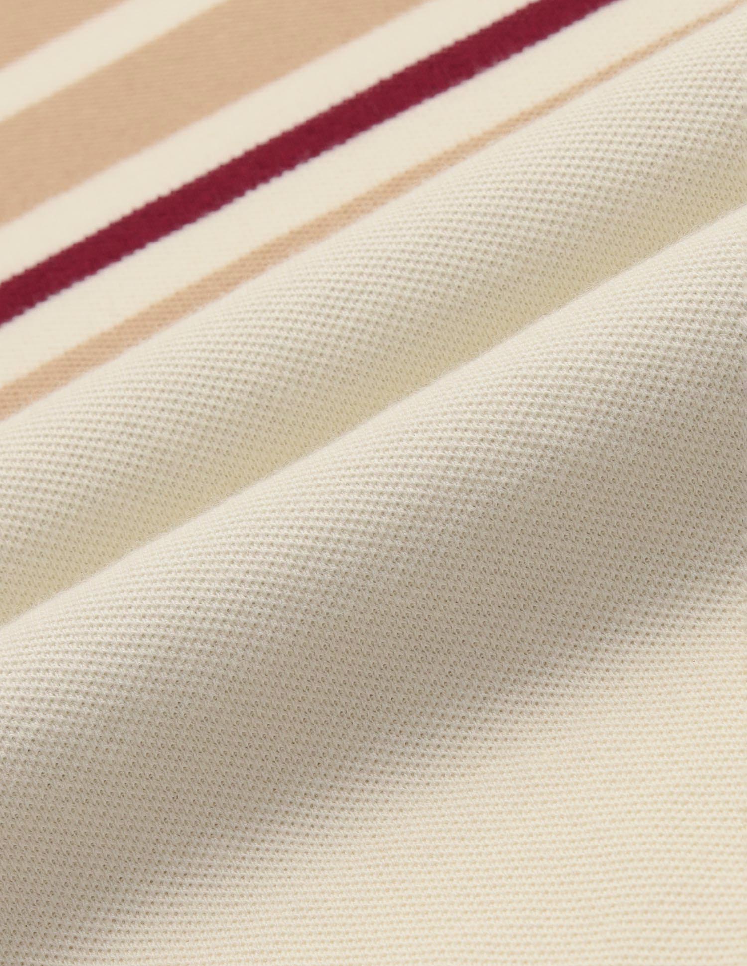 Horizontal Striped Slim Fit T-Shirt Beige - U.S. Polo Assn. India | Large