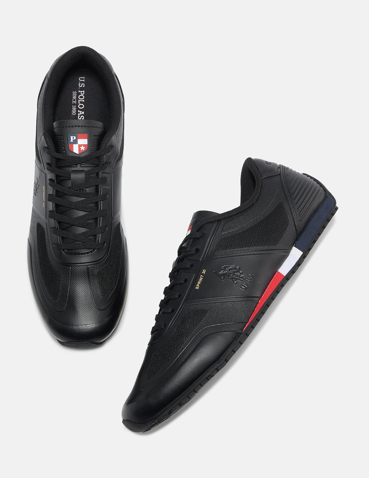 Sprint 30 Lace-Ups Sneakers Black - U.S. Polo Assn. India | Large