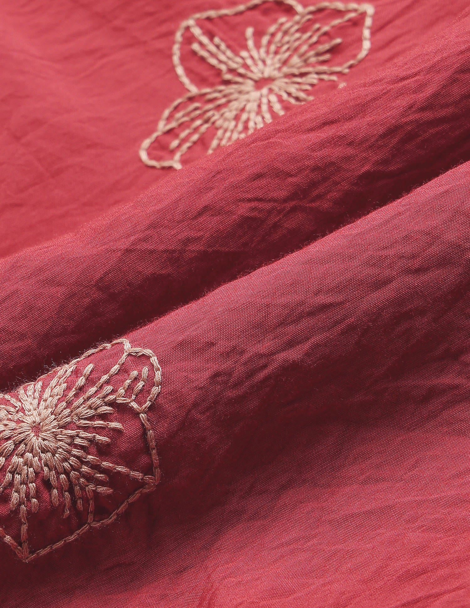 Floral Embroidered Top Red - U.S. Polo Assn. India | Large