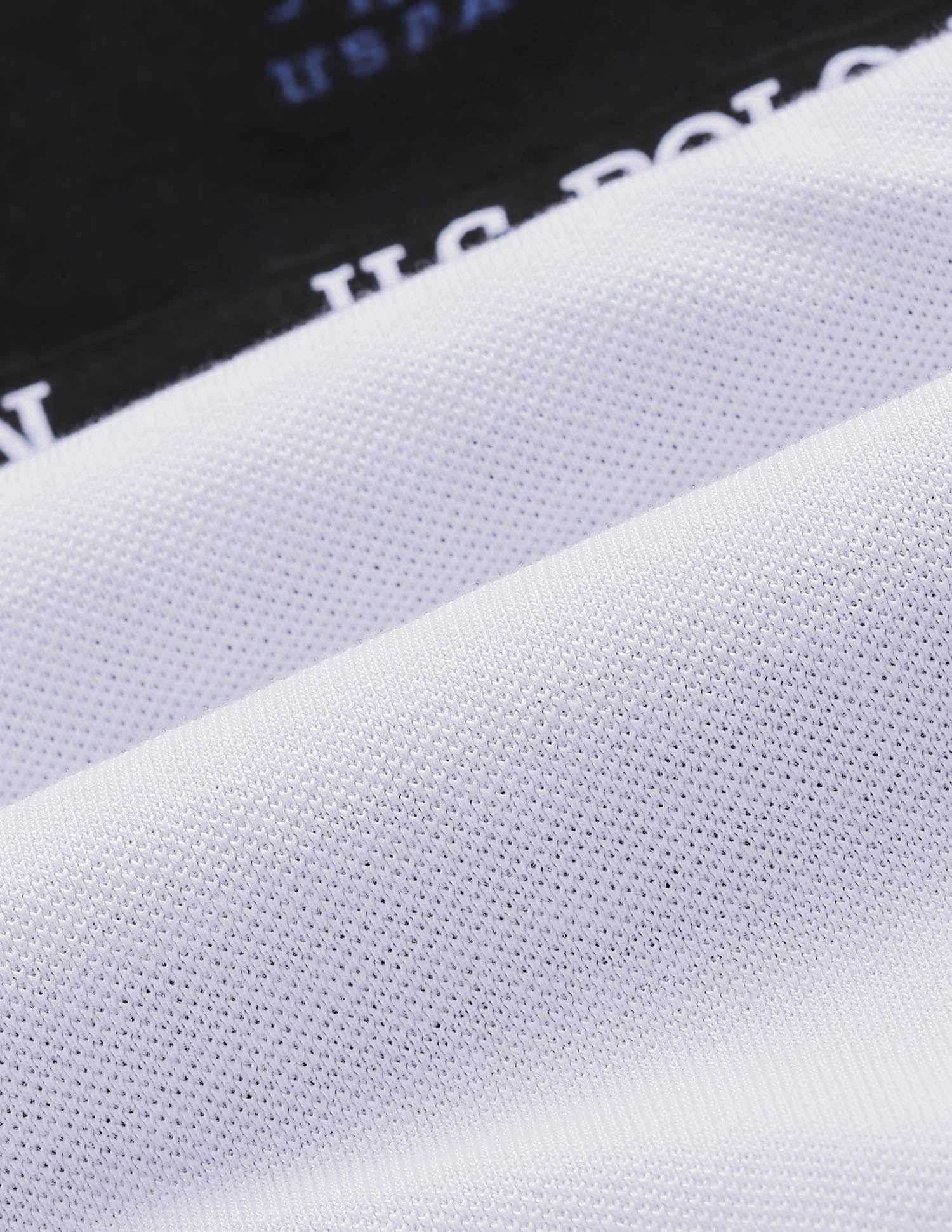 Logo Tape Polo Shirt Black and White - U.S. POLO ASSN. | Large