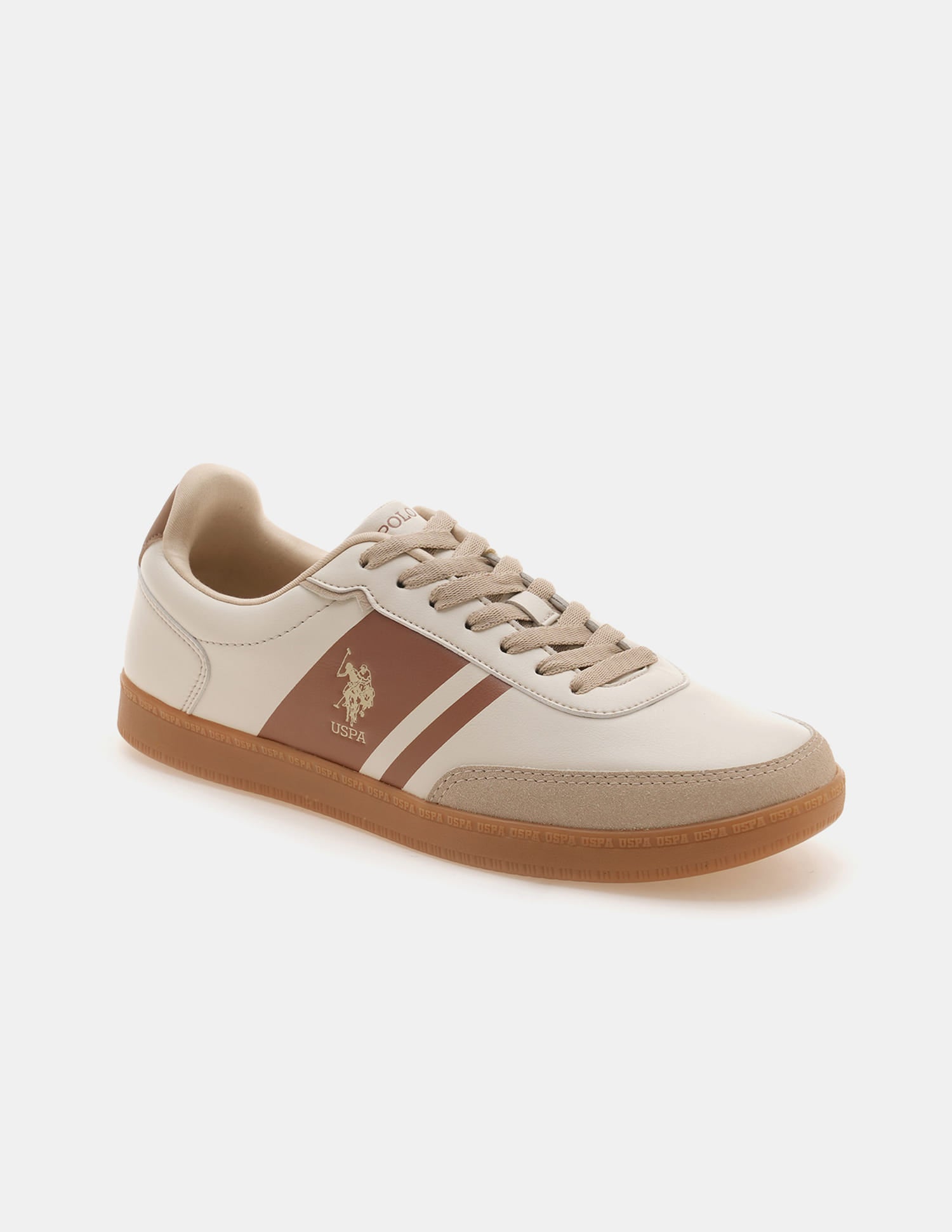 Men Hilton 2.0 Colourblocked Sneakers Beige - U.S. Polo Assn. India | Large