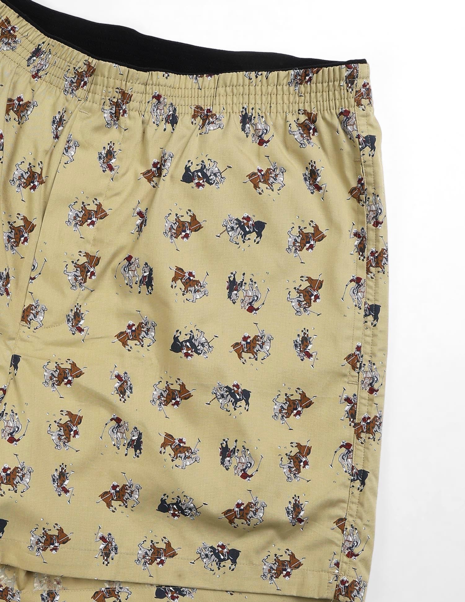 Pure Cotton Printed OEX11 Boxers - Pack Of 1 Beige - U.S. POLO ASSN. | Large