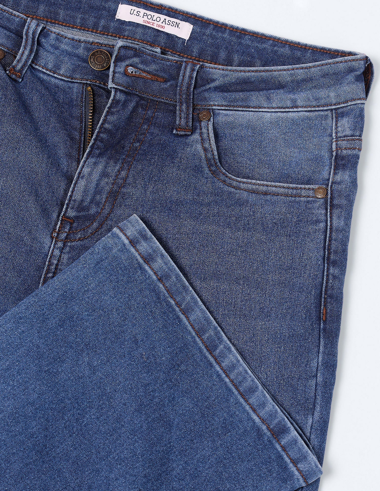 Mid Rise Bootcut Stretchable Jeans Blue - U.S. POLO ASSN. | Large