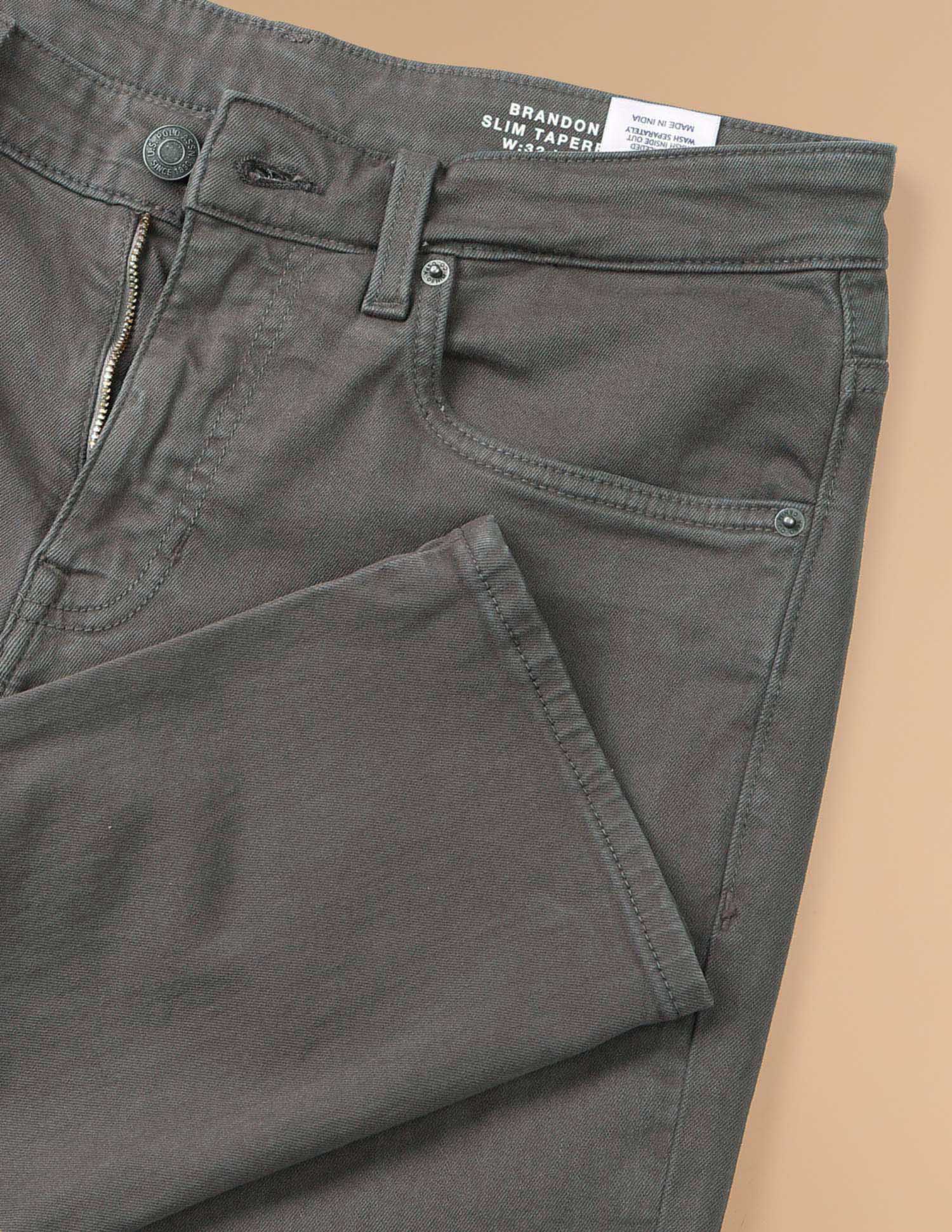 Brandon Slim Tapered Fit Green Jeans Green - U.S. POLO ASSN. | Large