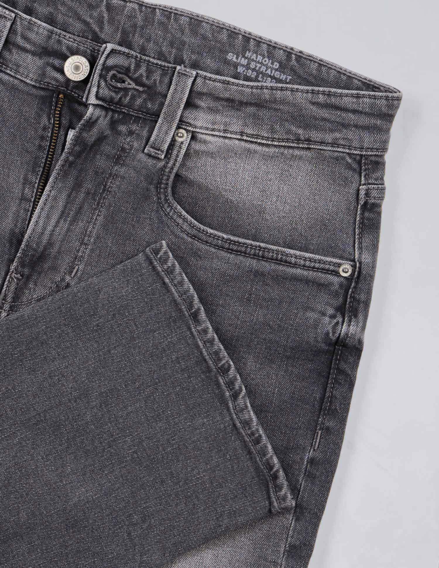 Harold Slim Straight Fit Vintage Jeans Black - U.S. Polo Assn. India | Large